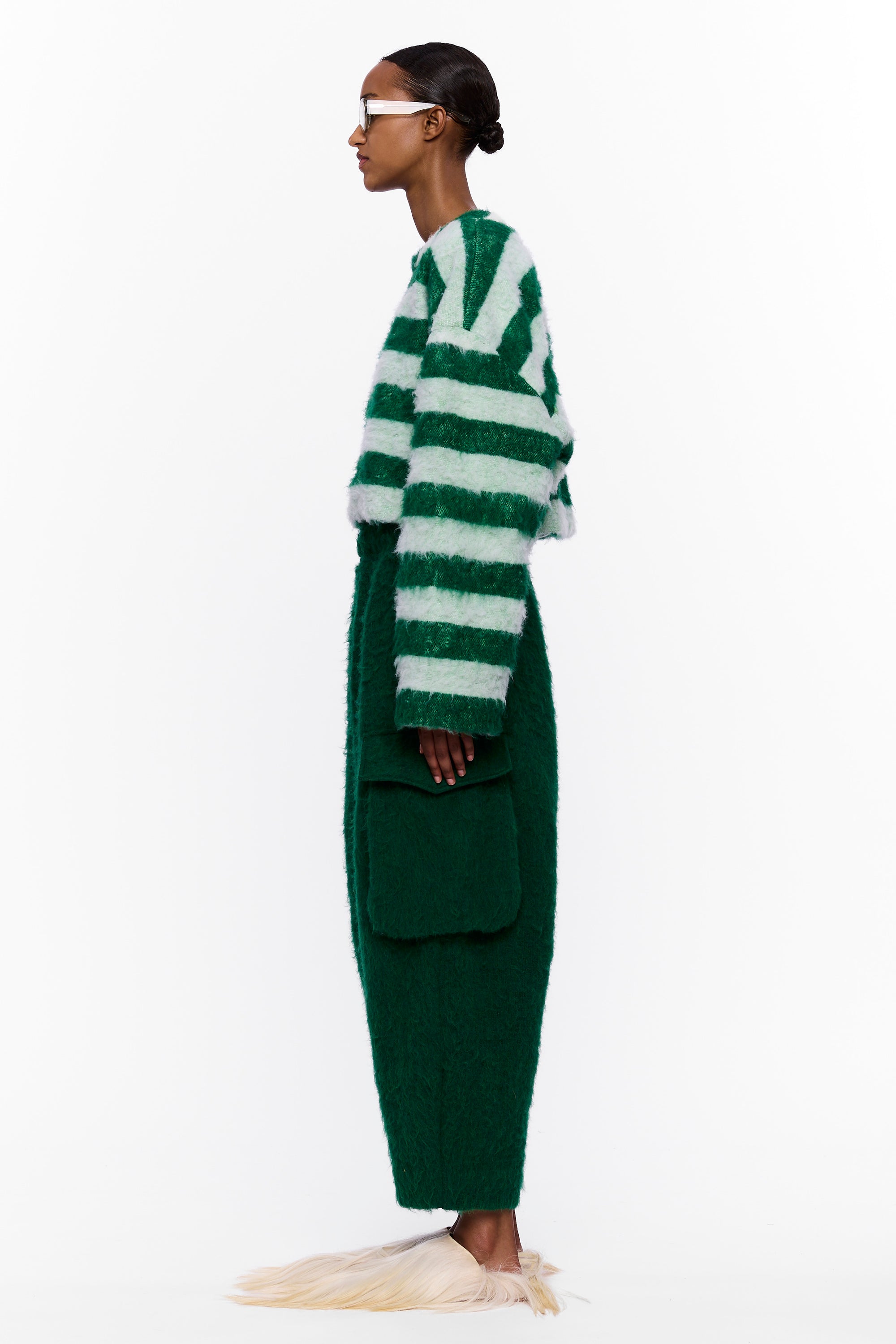 The Cropped Sweater : Stripe 27 Wool