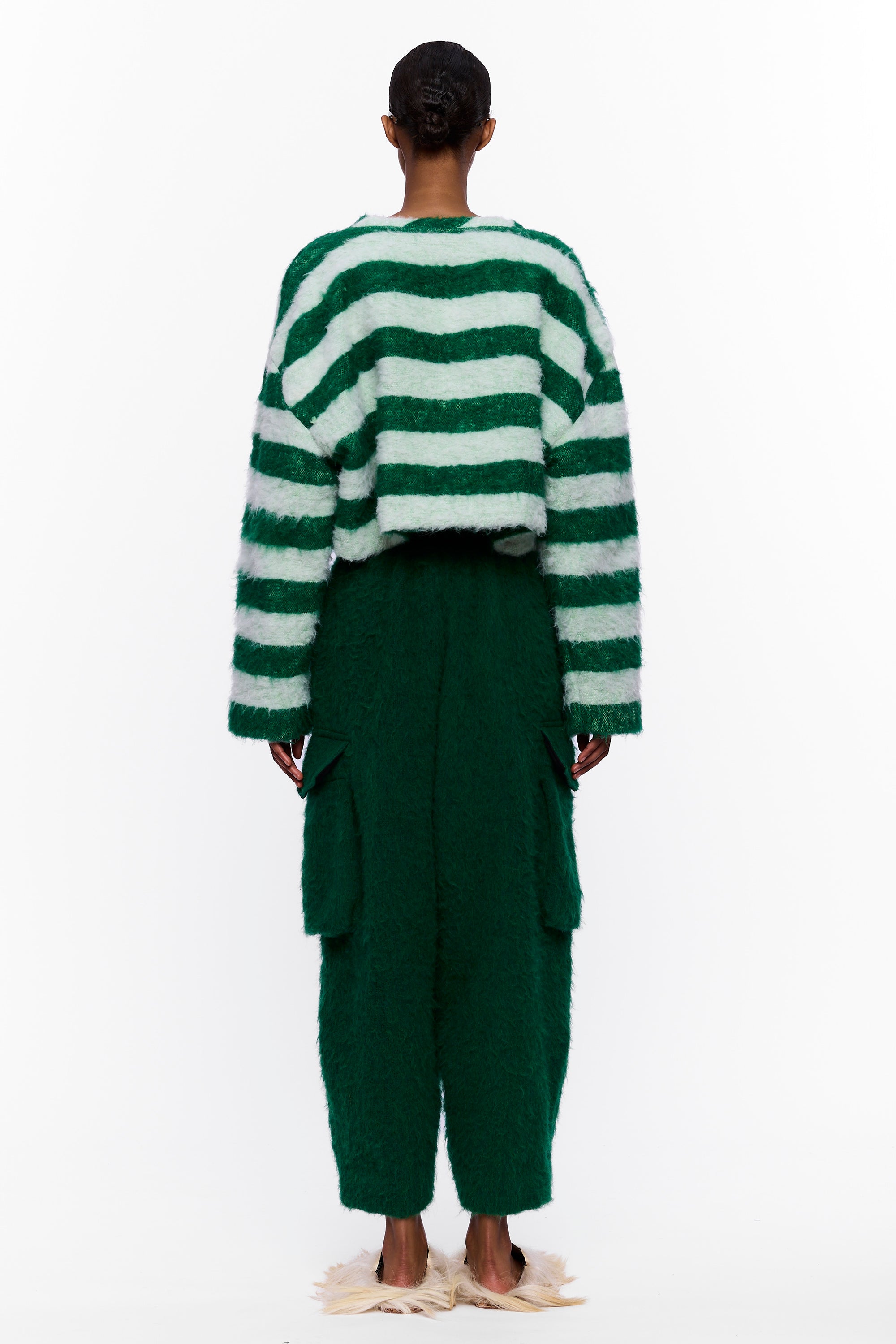 The Cropped Sweater : Stripe 27 Wool