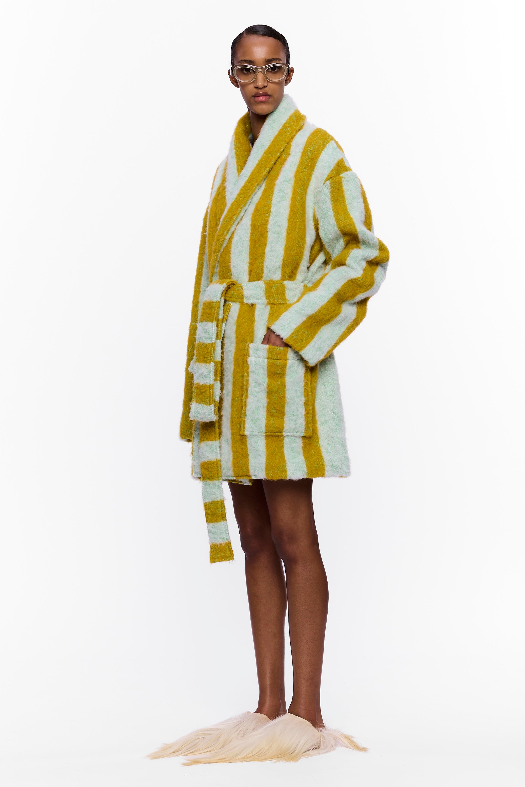 The Cardigan : Stripe 26 Wool