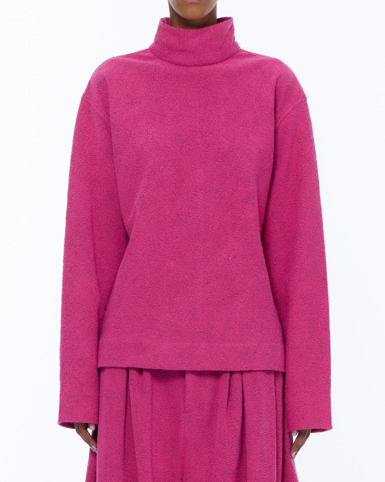 The Turtle Neck Sweater : Berry Boucle