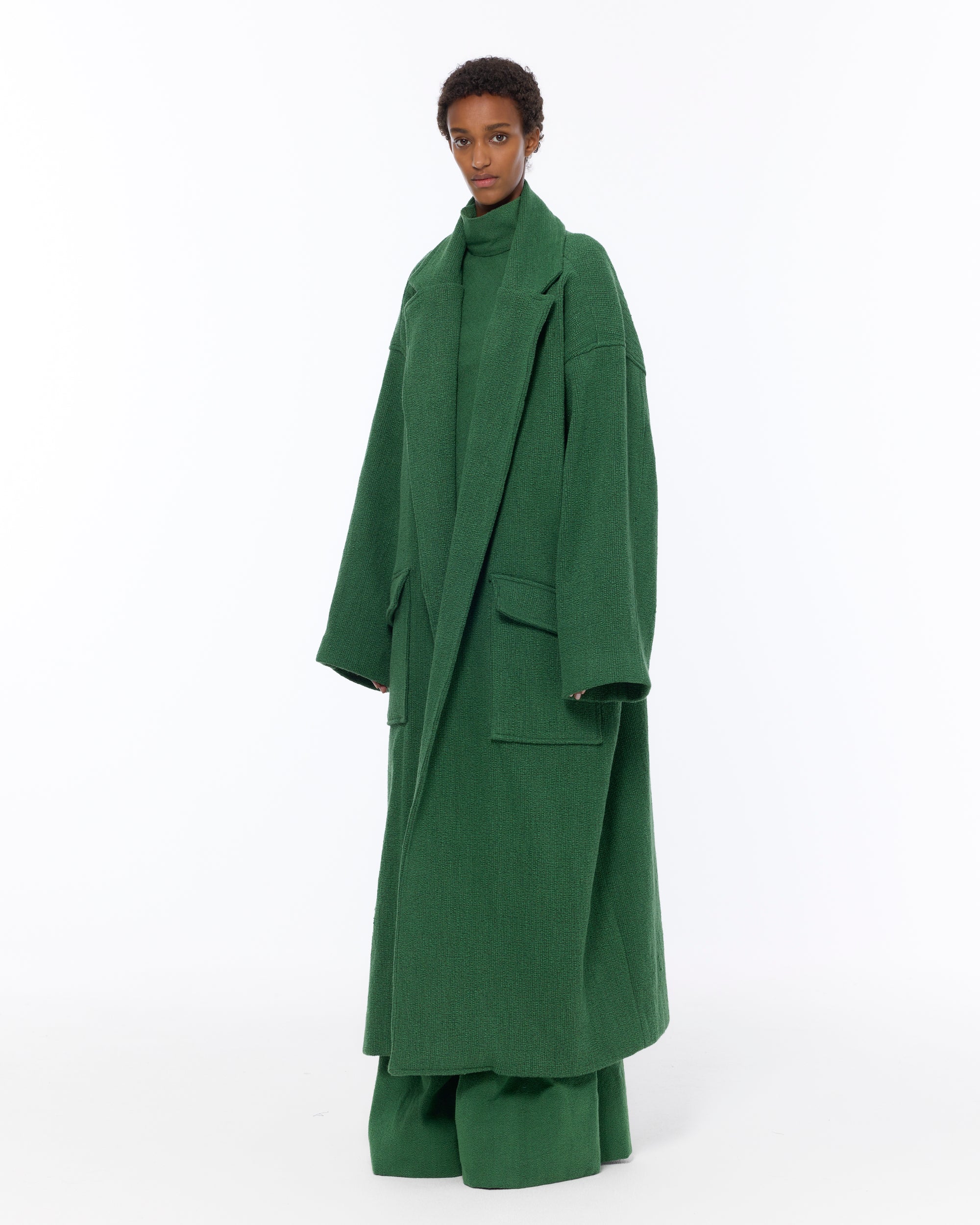 The Blanket Coat : Eden Green Boucle