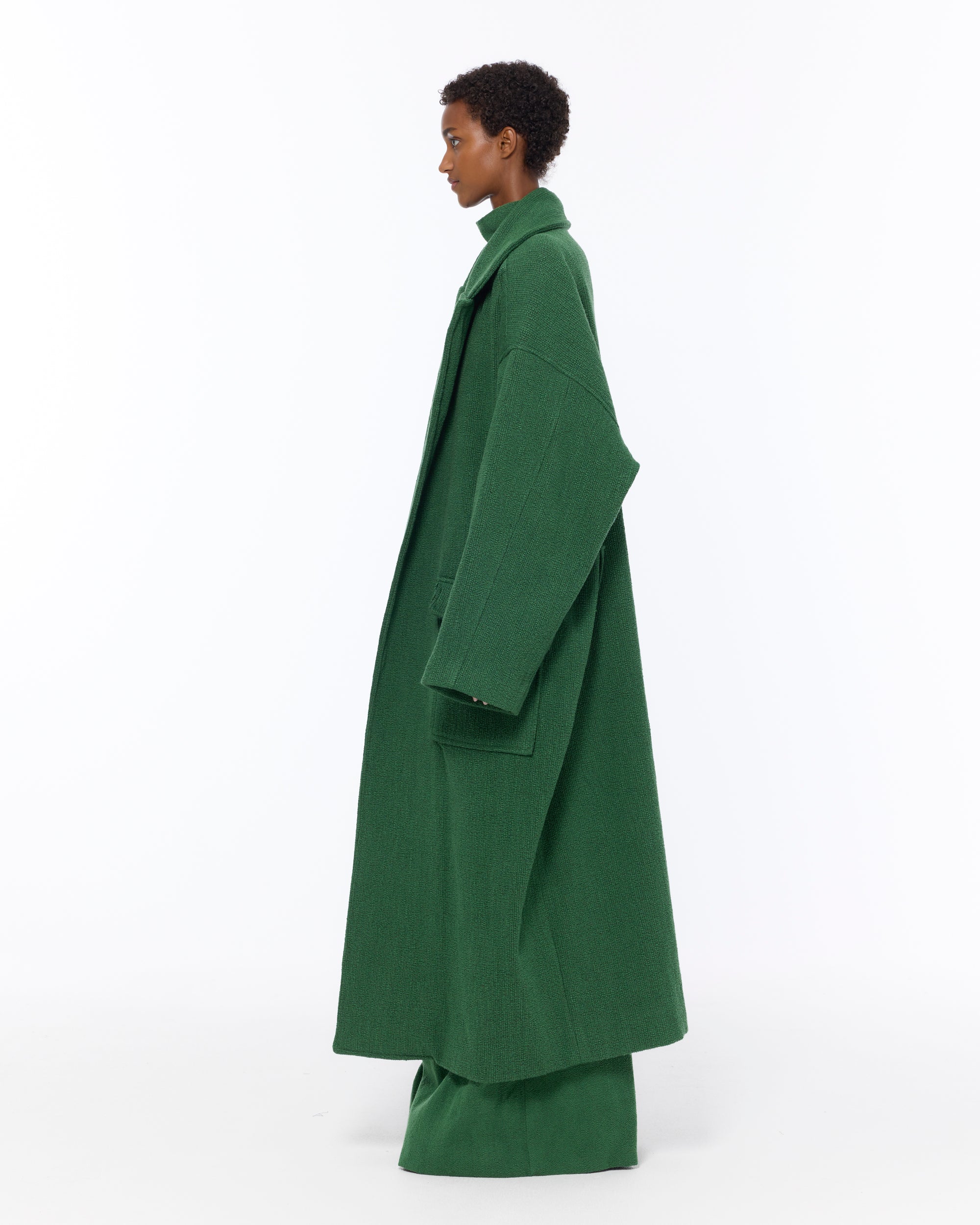 The Blanket Coat : Eden Green Boucle