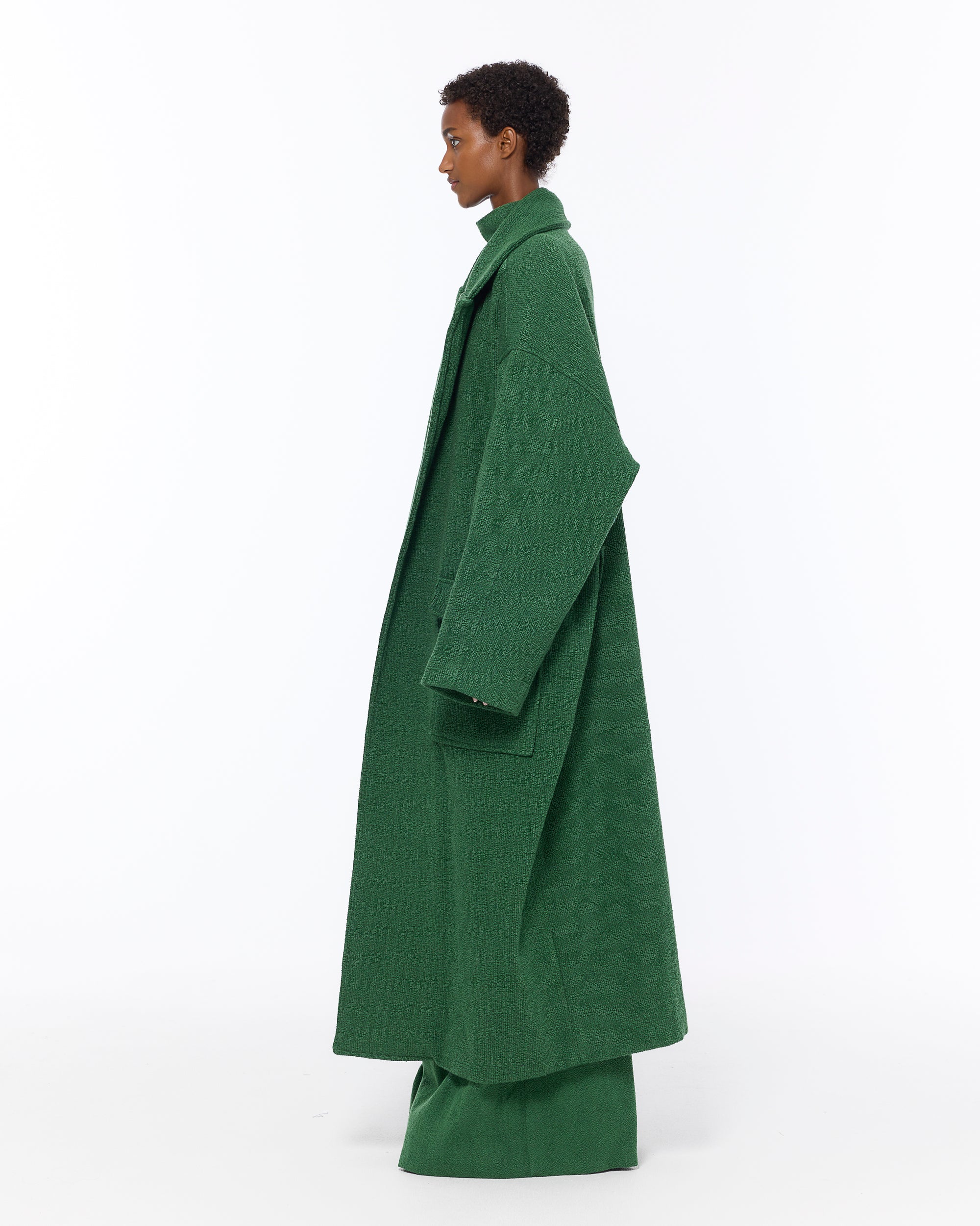 The Blanket Coat : Eden Green Boucle