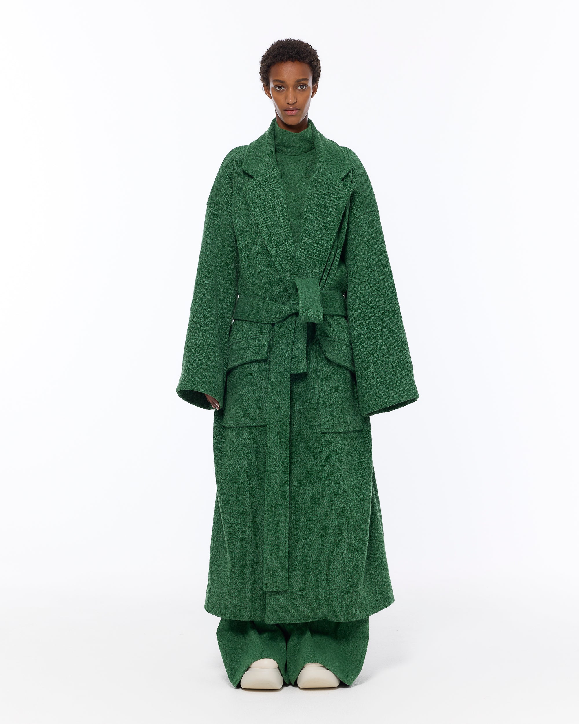 The Blanket Coat : Eden Green Boucle