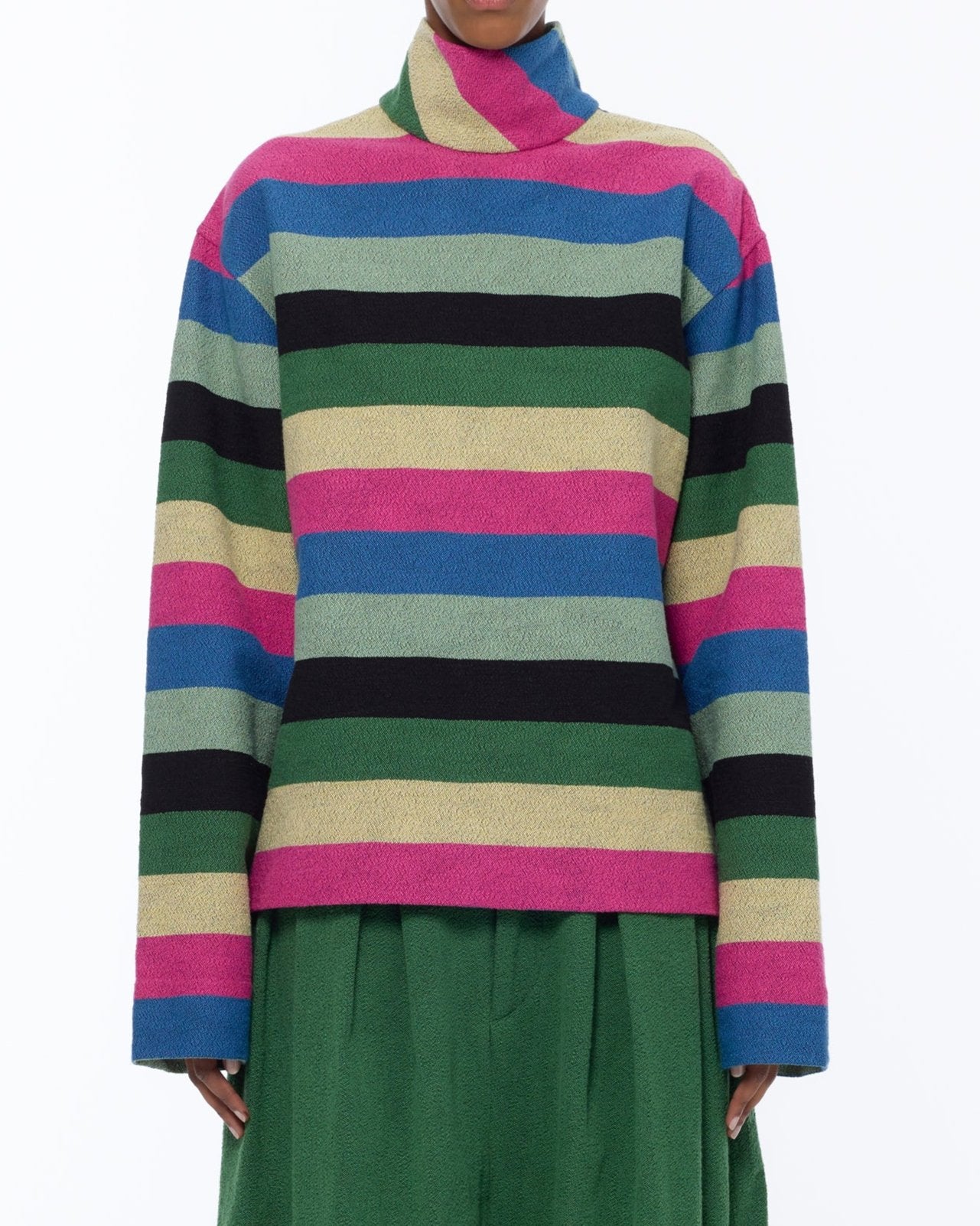 The Turtle Neck Sweater : Multicolor Boucle