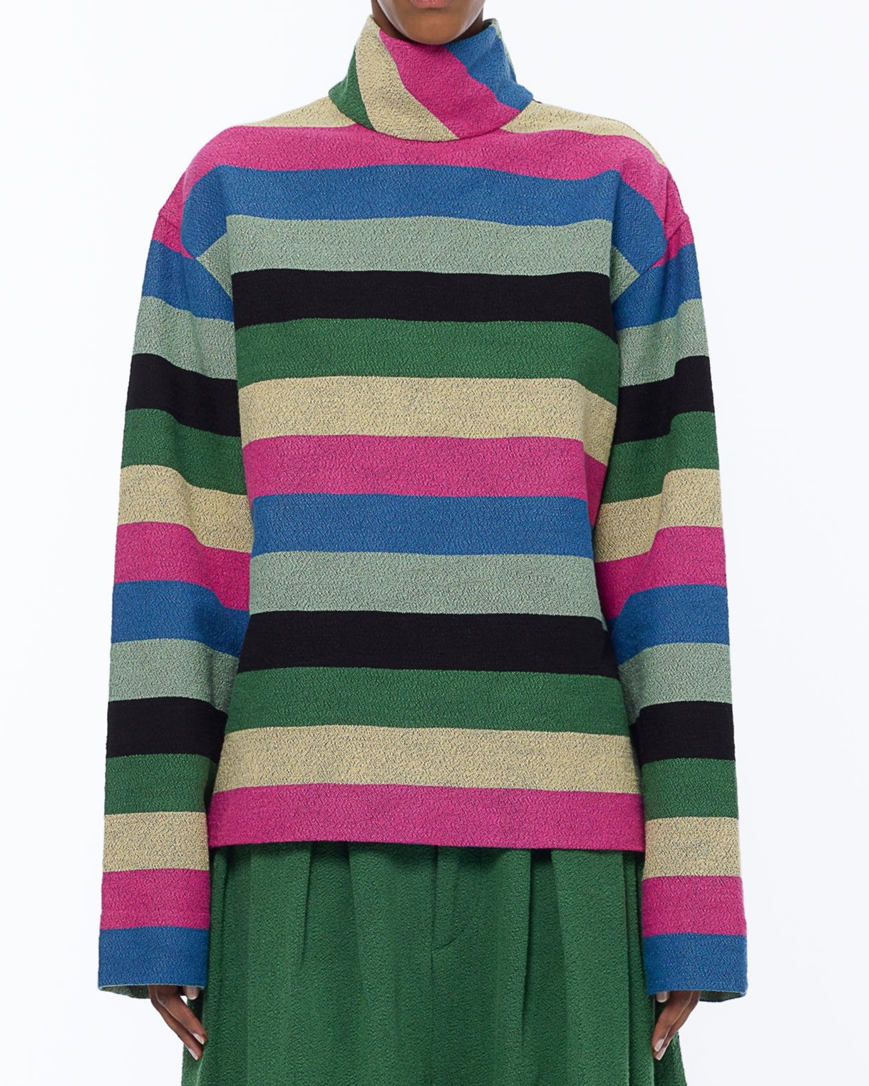 The Turtle Neck Sweater : Multicolor Boucle