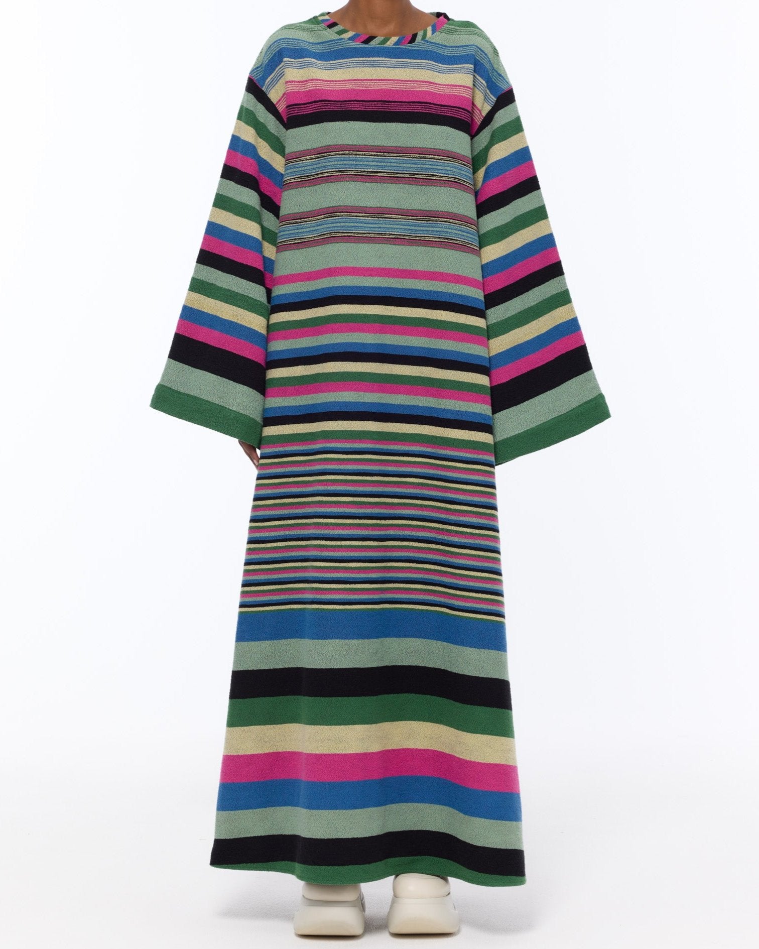 The Kimono Dress : Multicolor Boucle