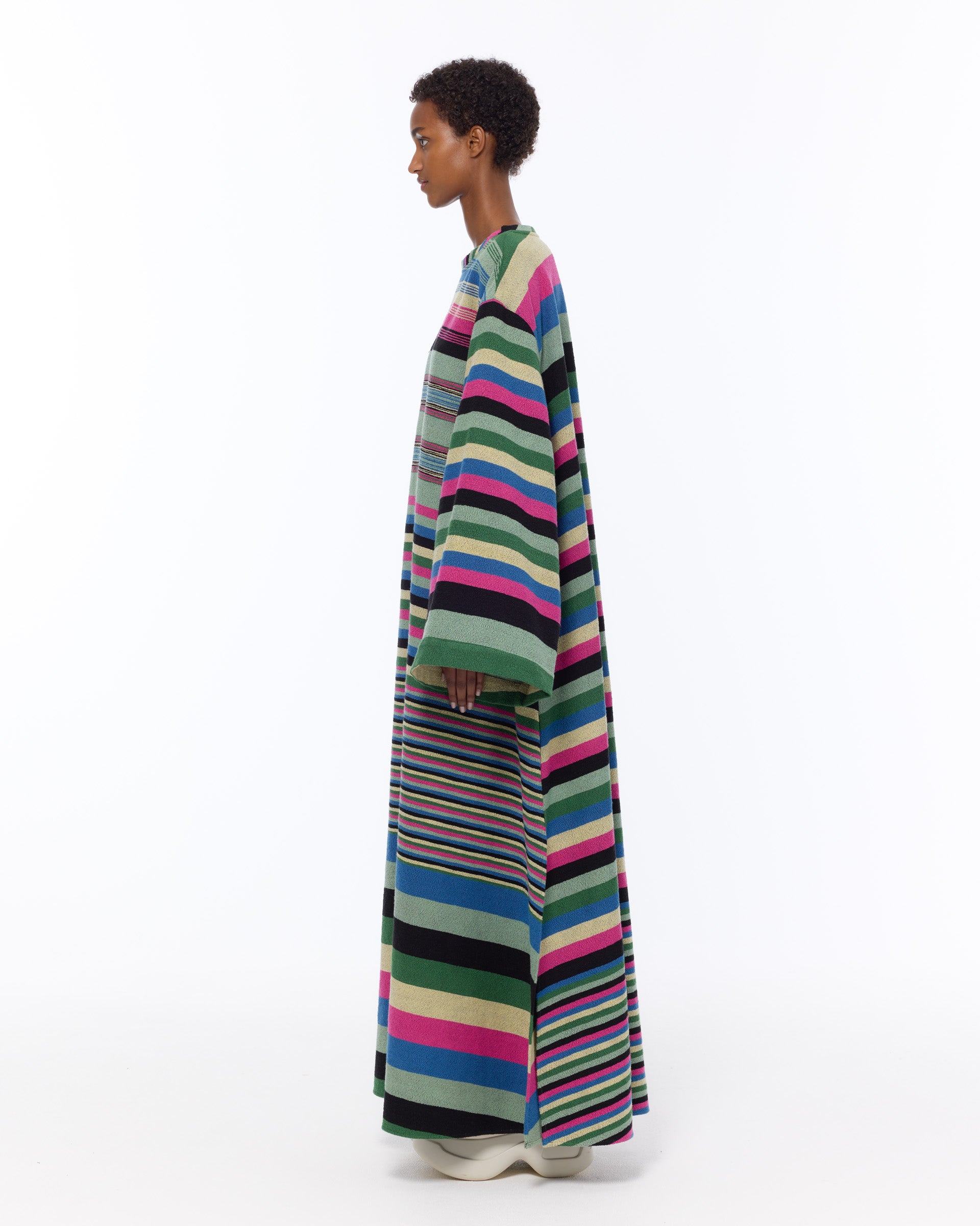 The Kimono Dress : Multicolor Boucle