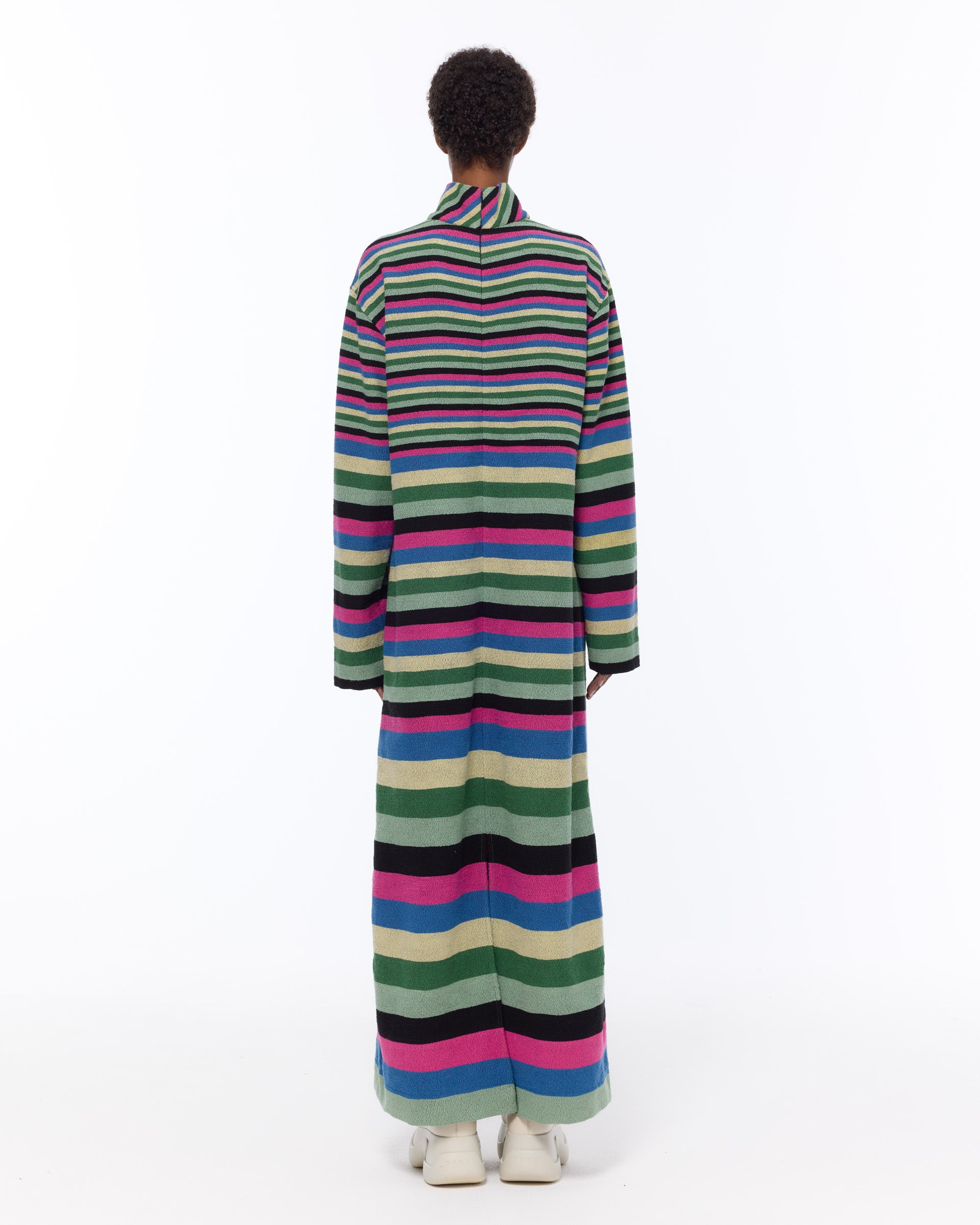 The Turtle Neck Dress : Multicolor Boucle