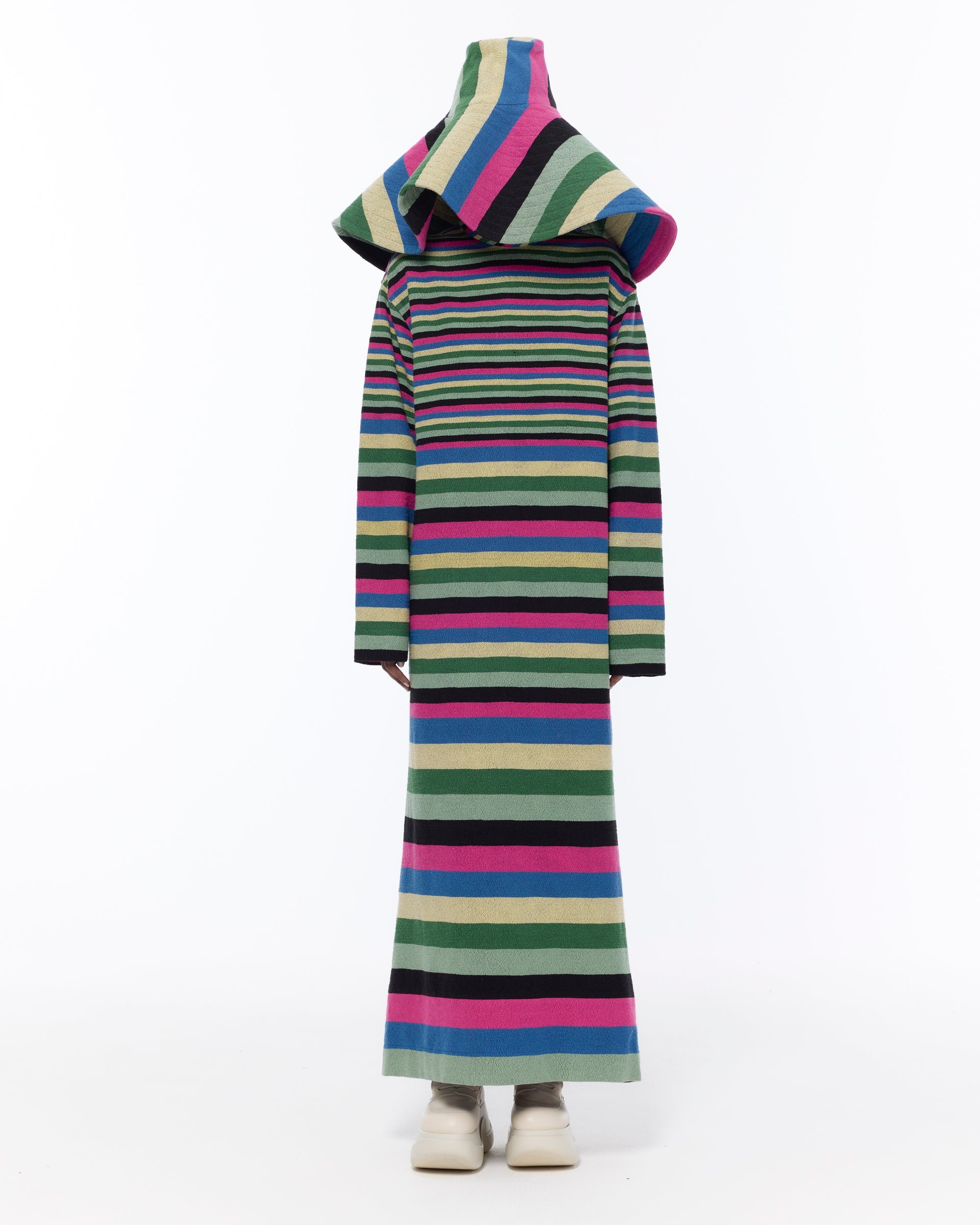 The Turtle Neck Dress : Multicolor Boucle