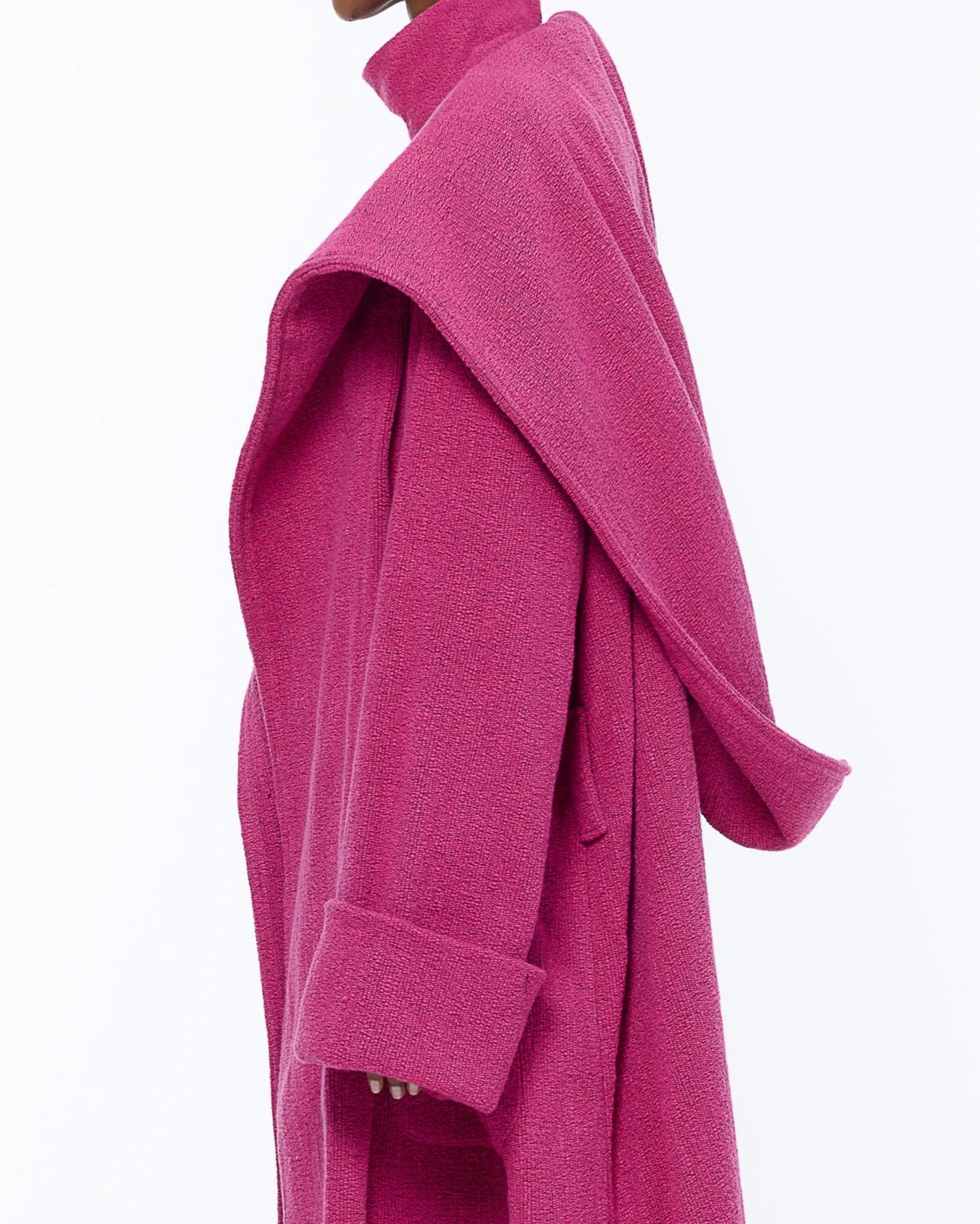 The Shawl Collar Coat : Berry Boucle