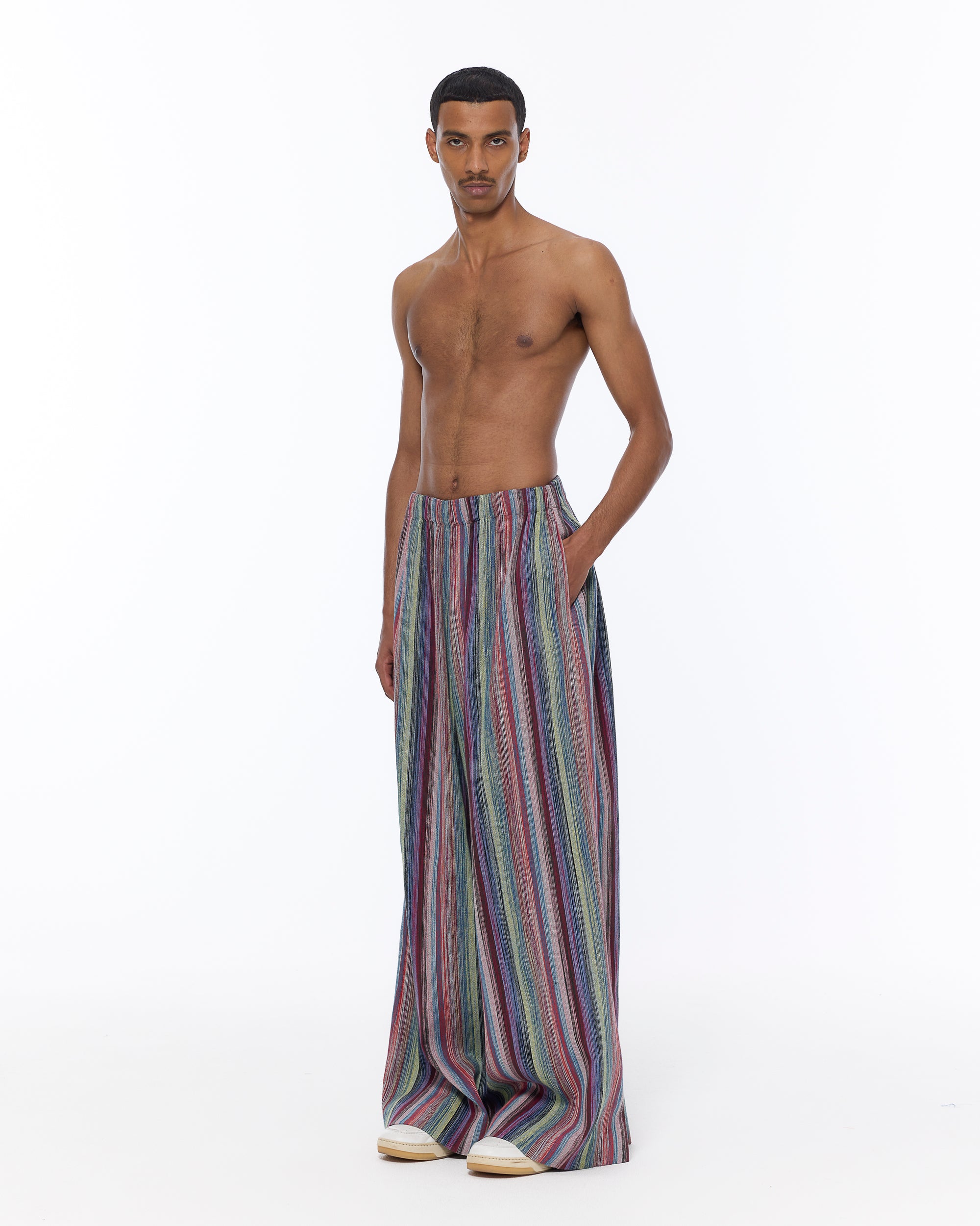 The Wide Leg Pant : Stripe 197