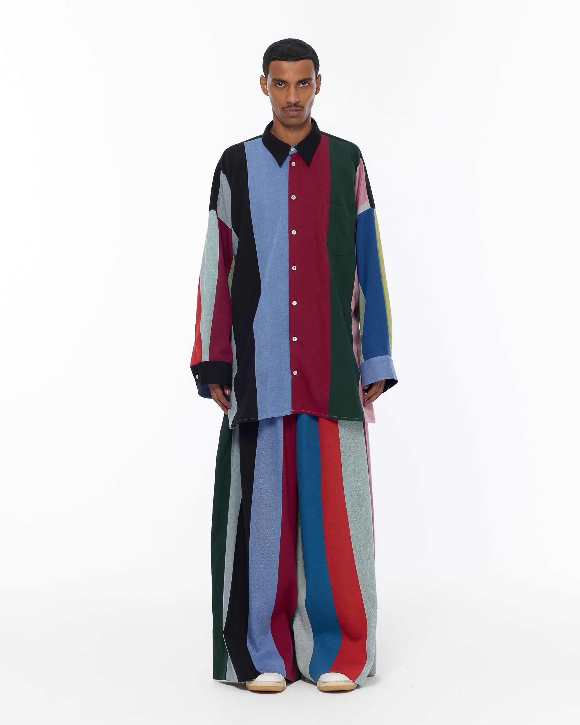 The Oversized Shirt : Multicolor Stripe