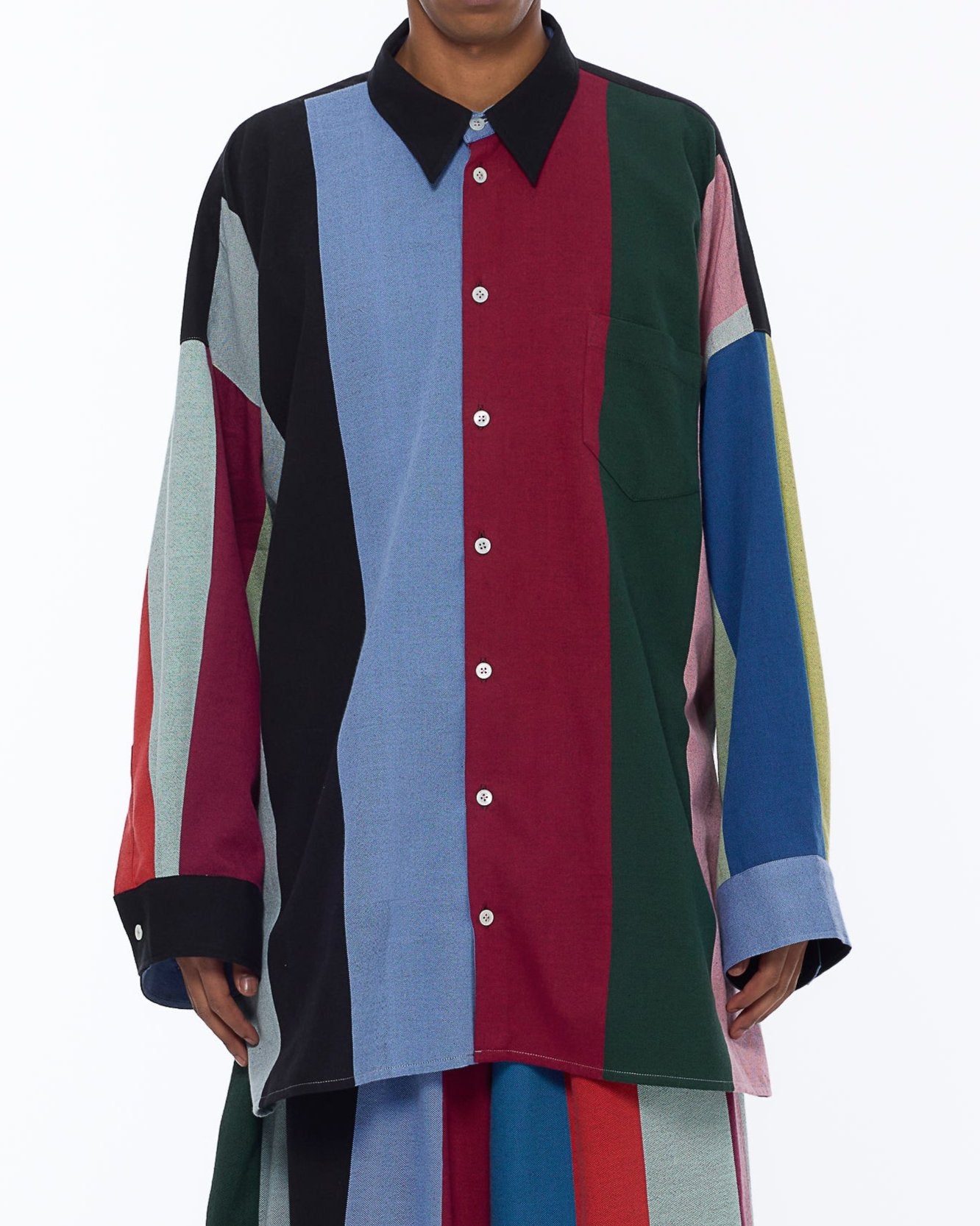 The Oversized Shirt : Multicolor Stripe