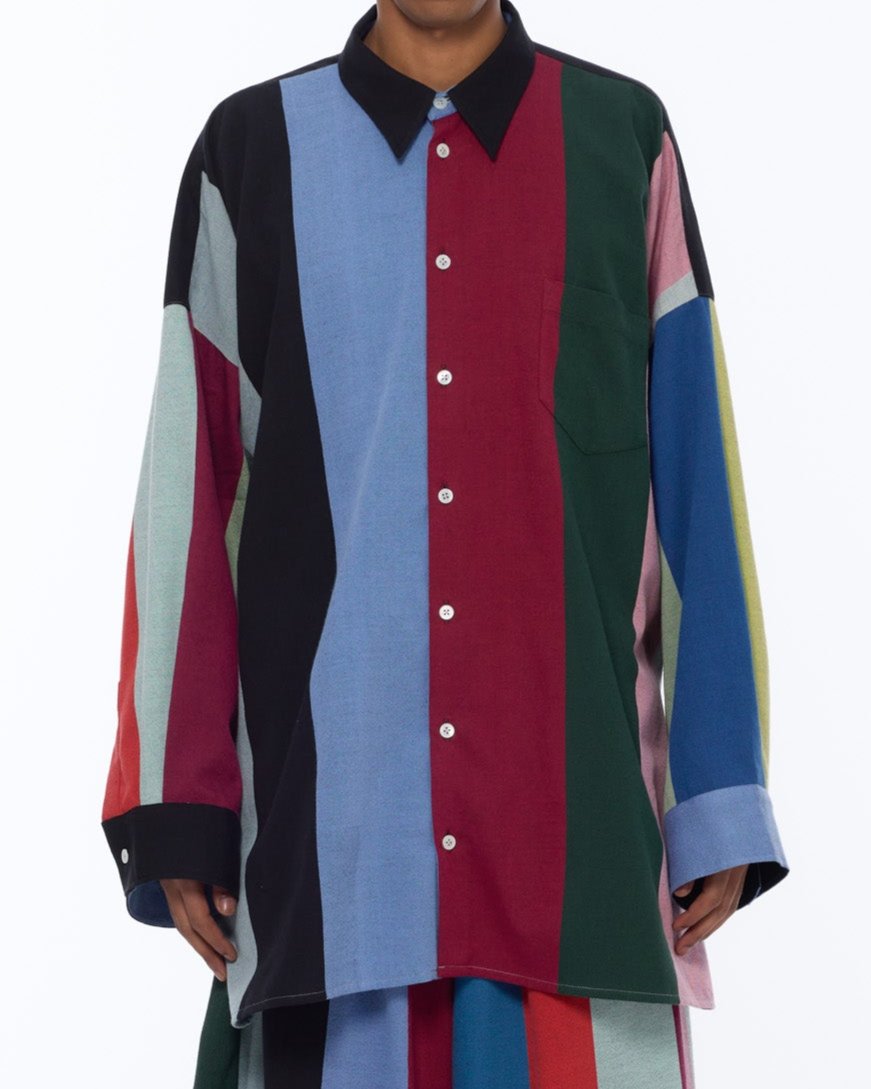 The Oversized Shirt : Multicolor Stripe