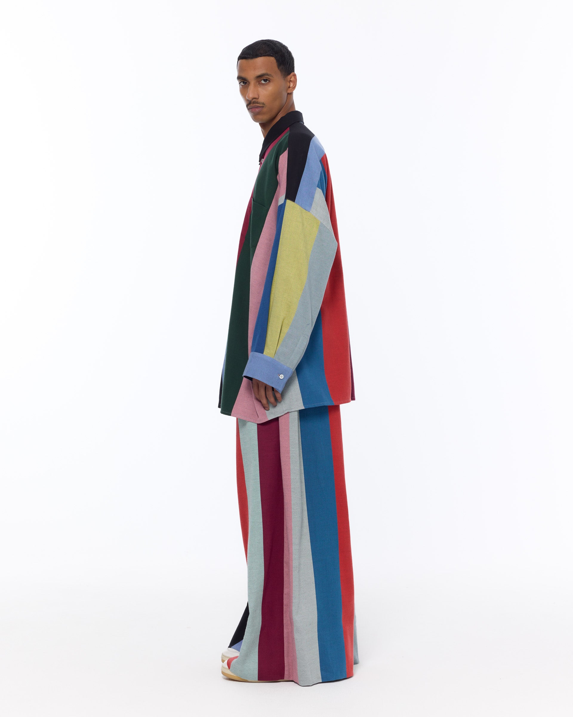 The Oversized Shirt : Multicolor Stripe