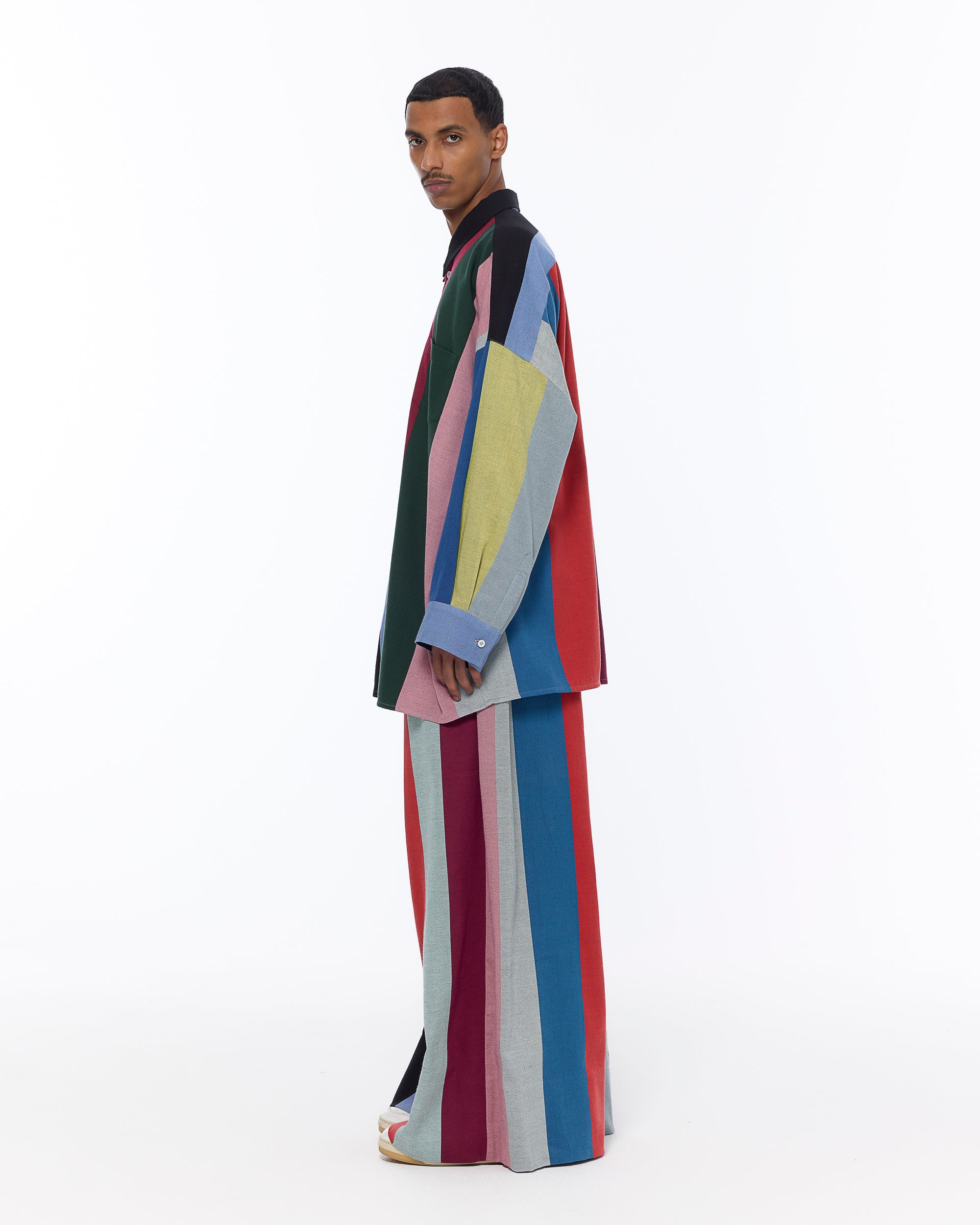 The Oversized Shirt : Multicolor Stripe