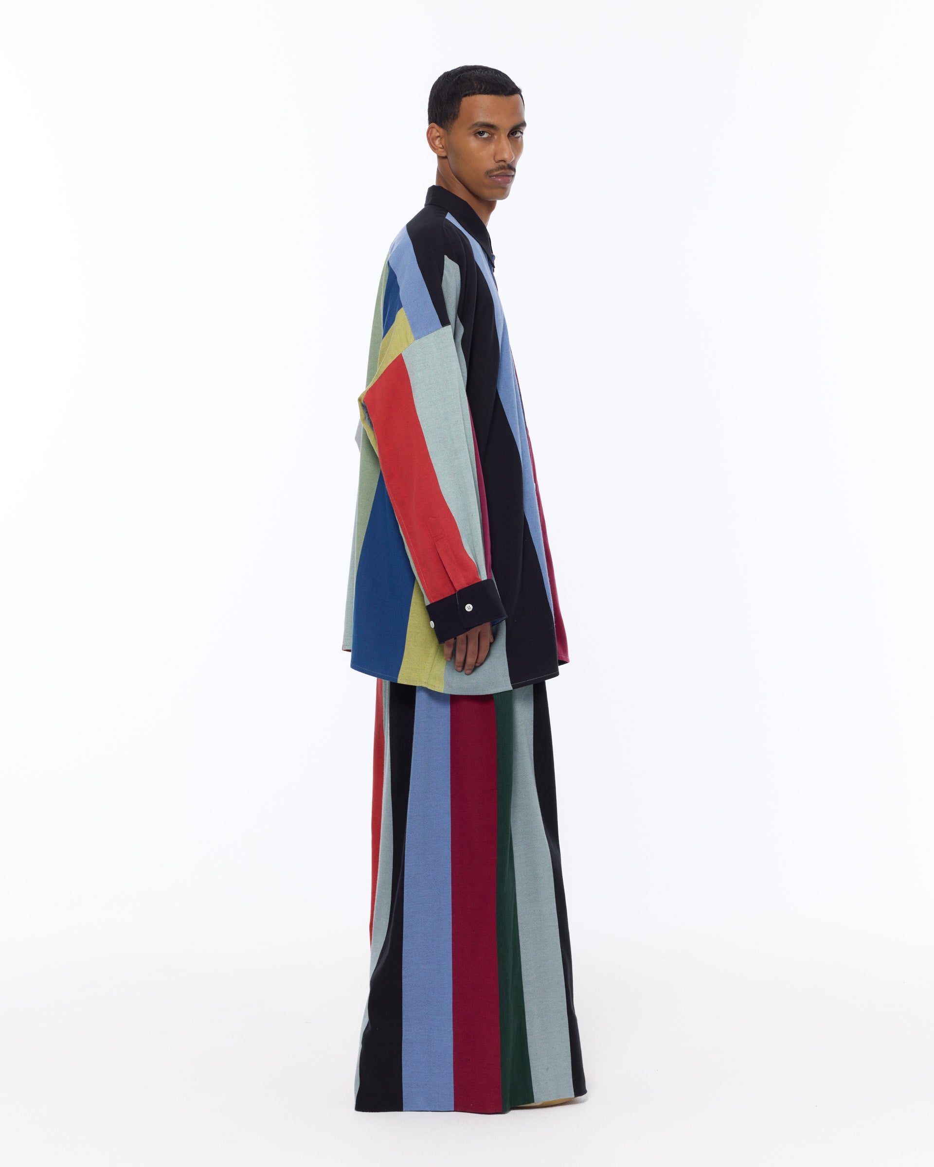 The Oversized Shirt : Multicolor Stripe