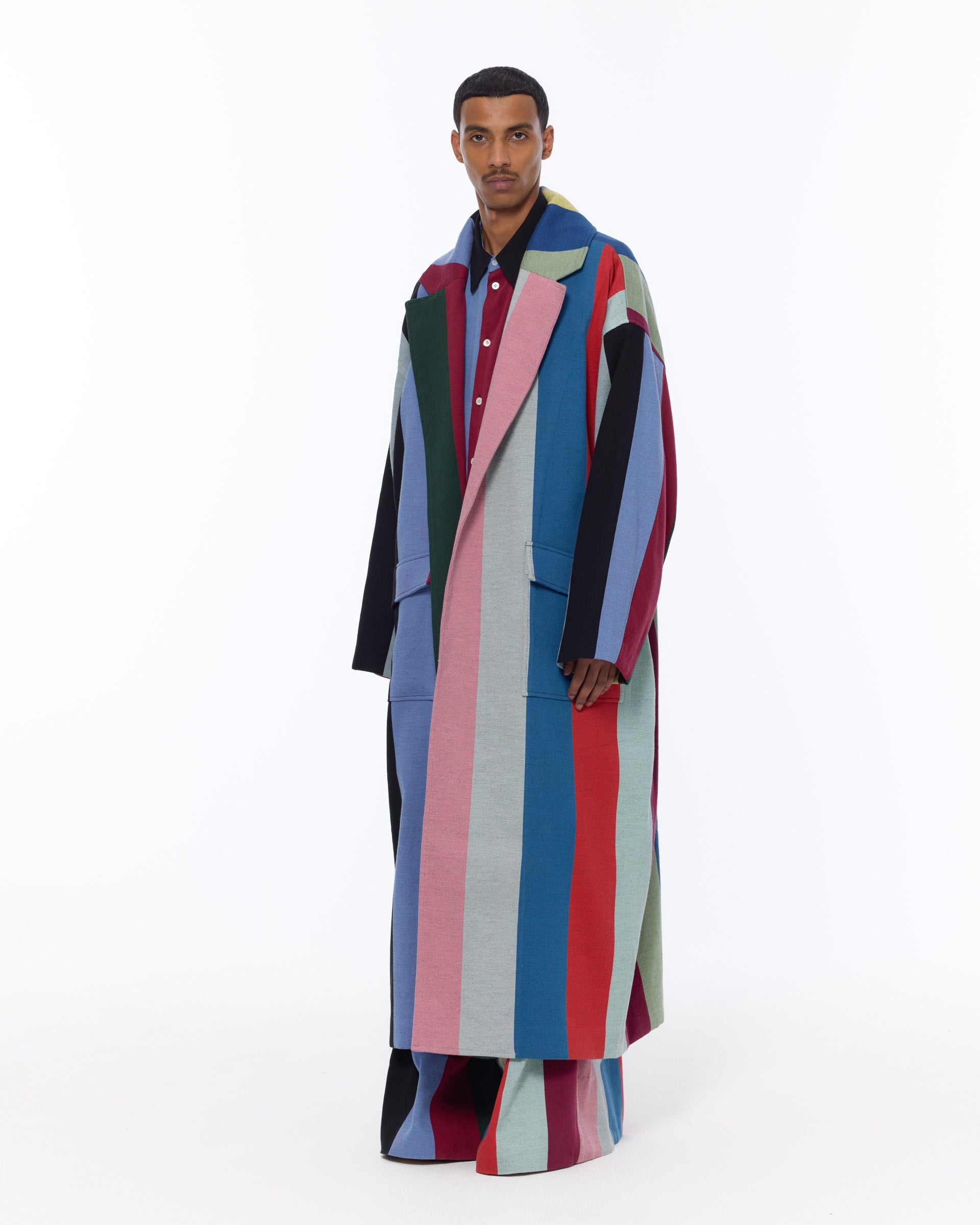 The Blanket Coat : Multicolor Stripe