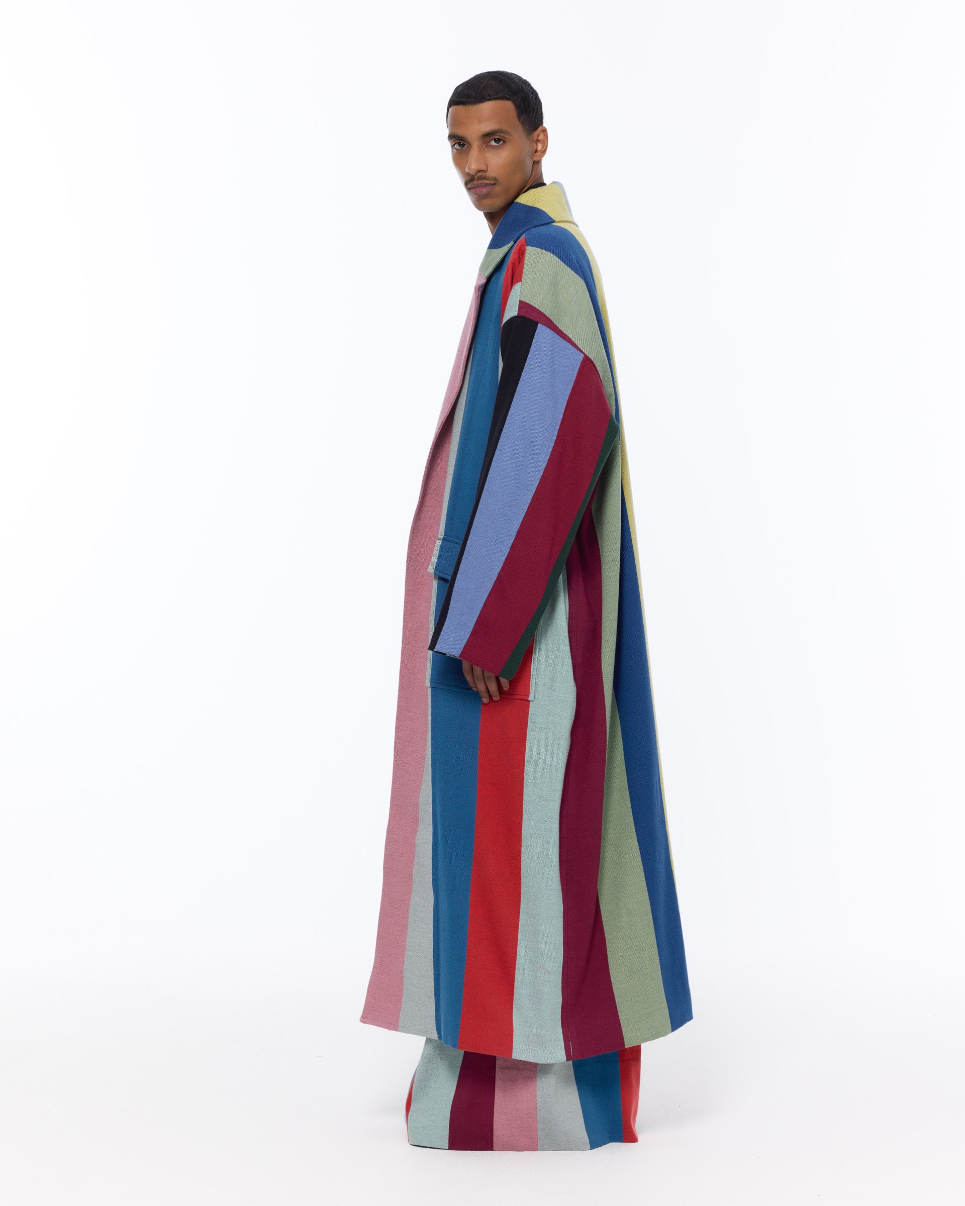 The Blanket Coat : Multicolor Stripe