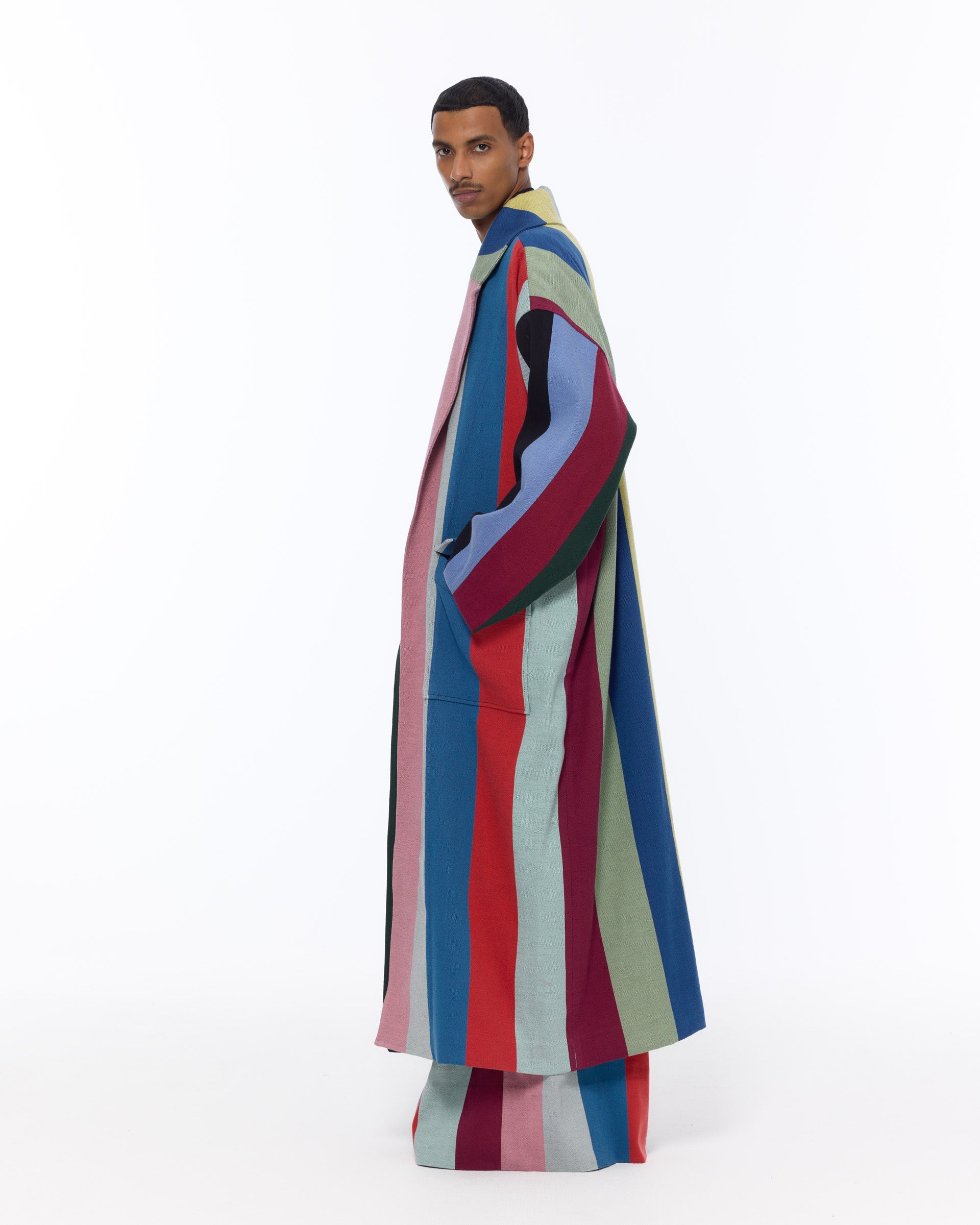 The Blanket Coat : Multicolor Stripe