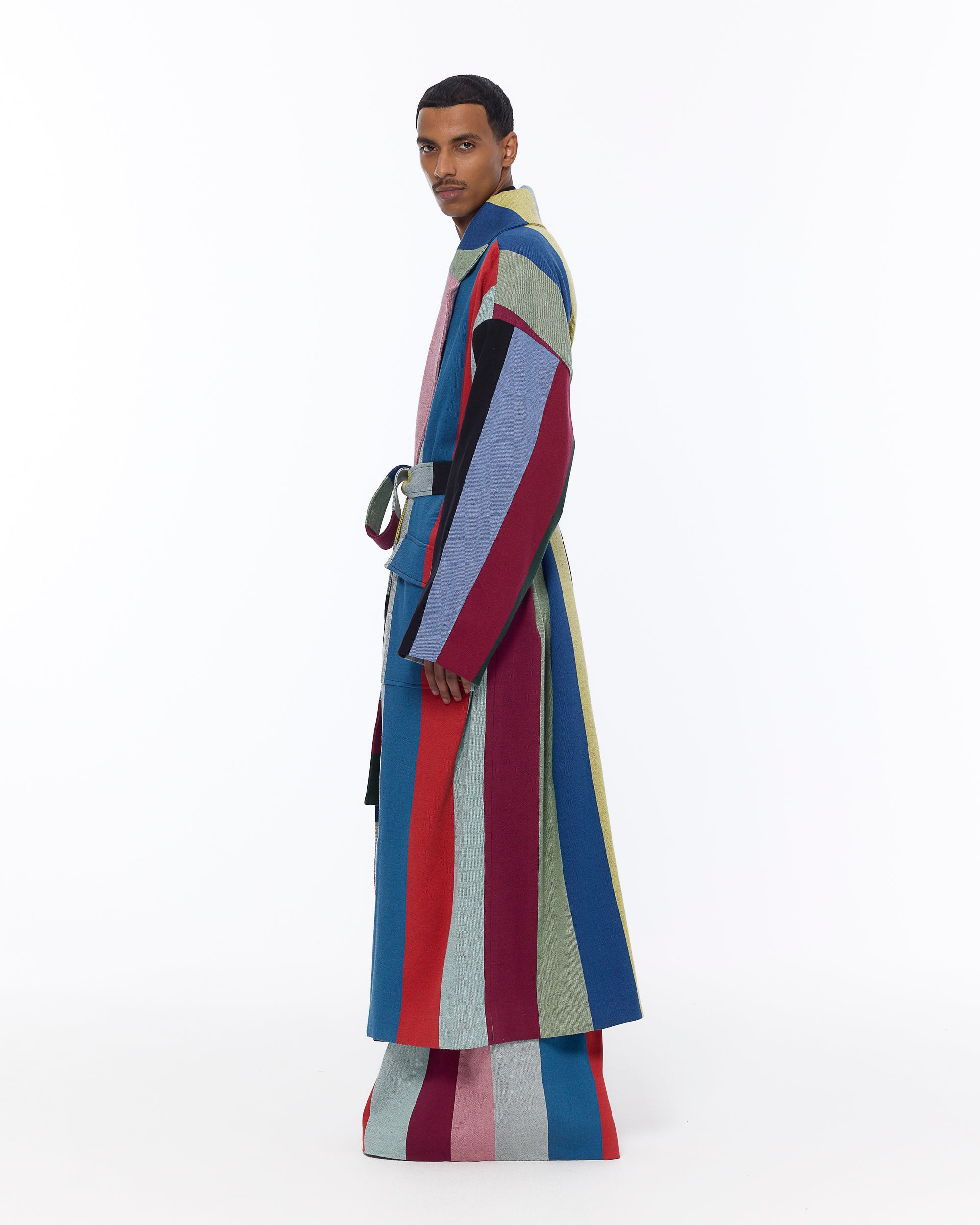 The Blanket Coat : Multicolor Stripe