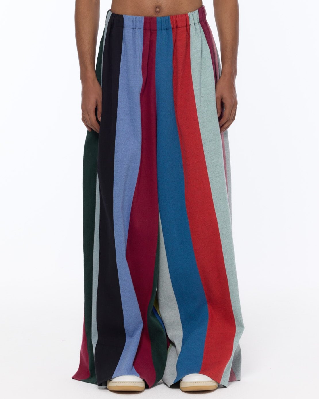 The Wide Leg Pant : Multicolor Stripe