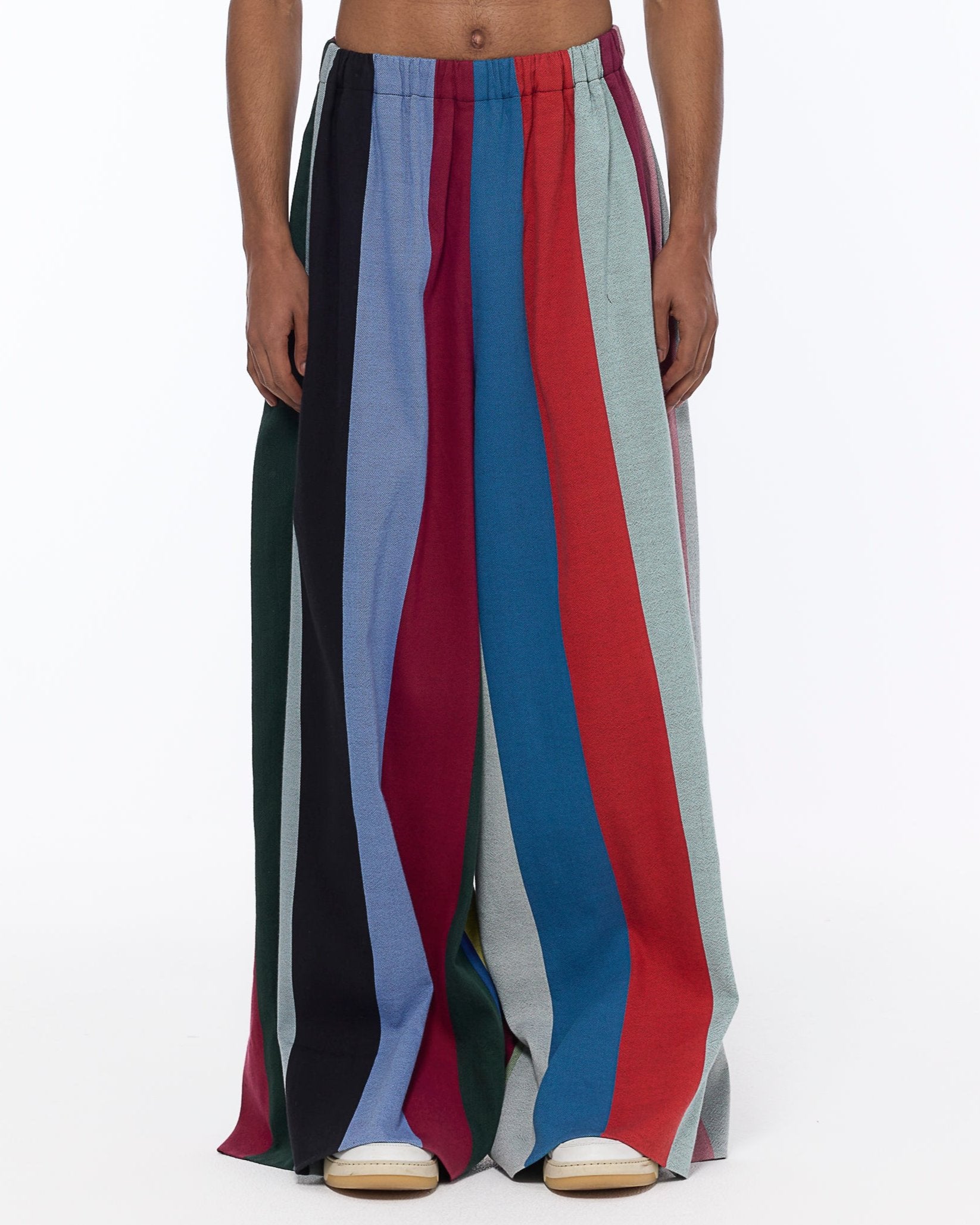 The Wide Leg Pant : Multicolor Stripe