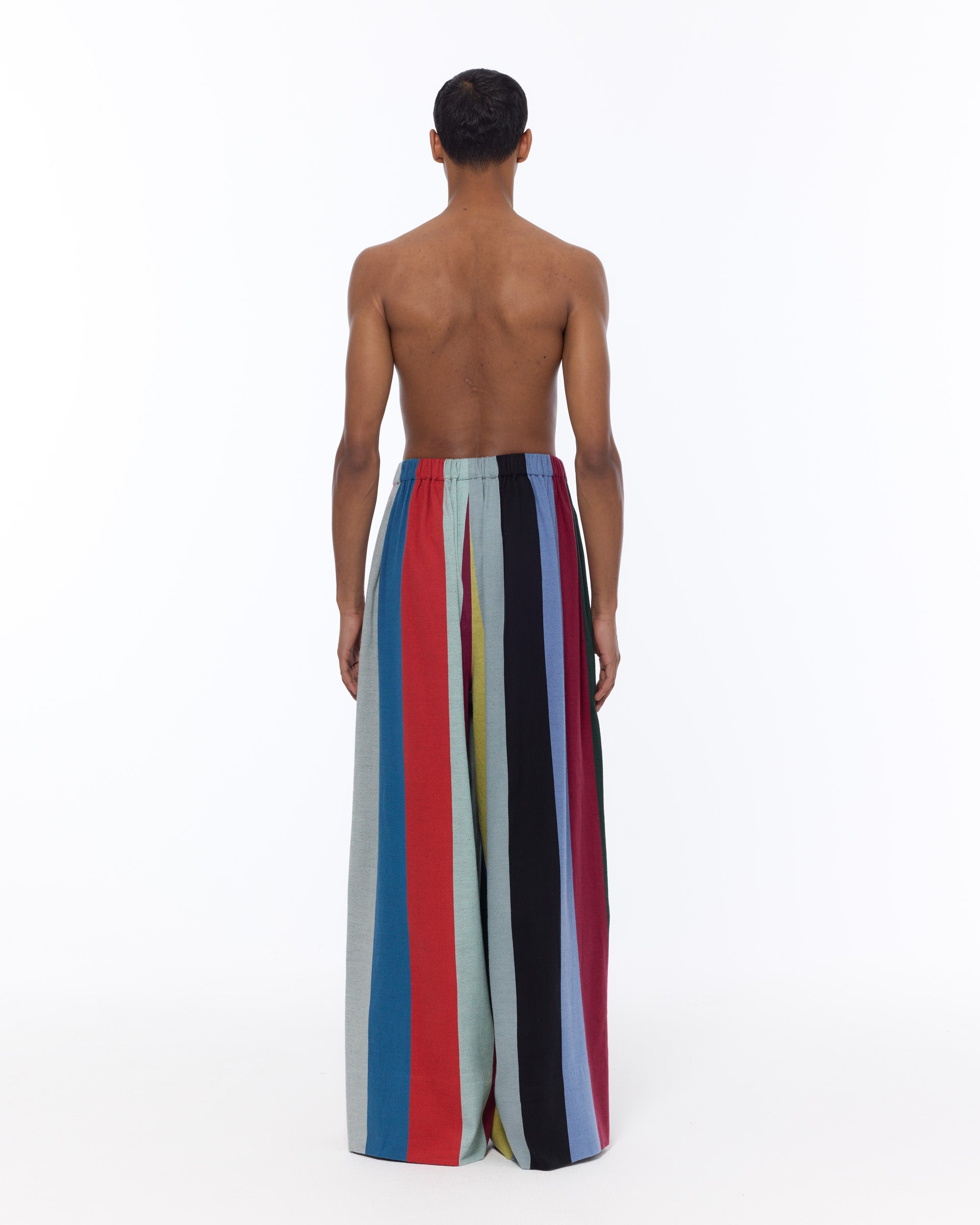 The Wide Leg Pant : Multicolor Stripe