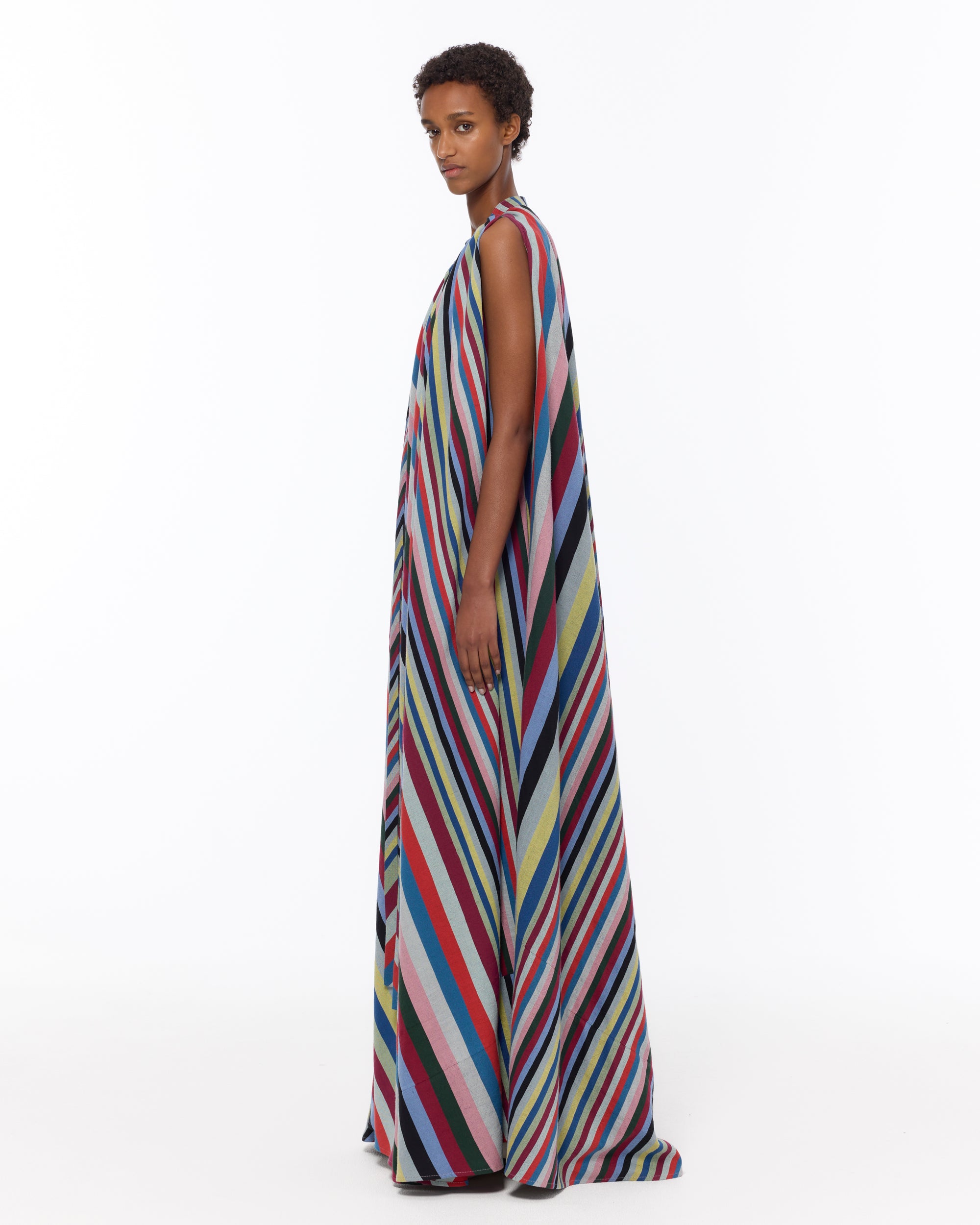 The Cape Dress : Multicolor Stripe