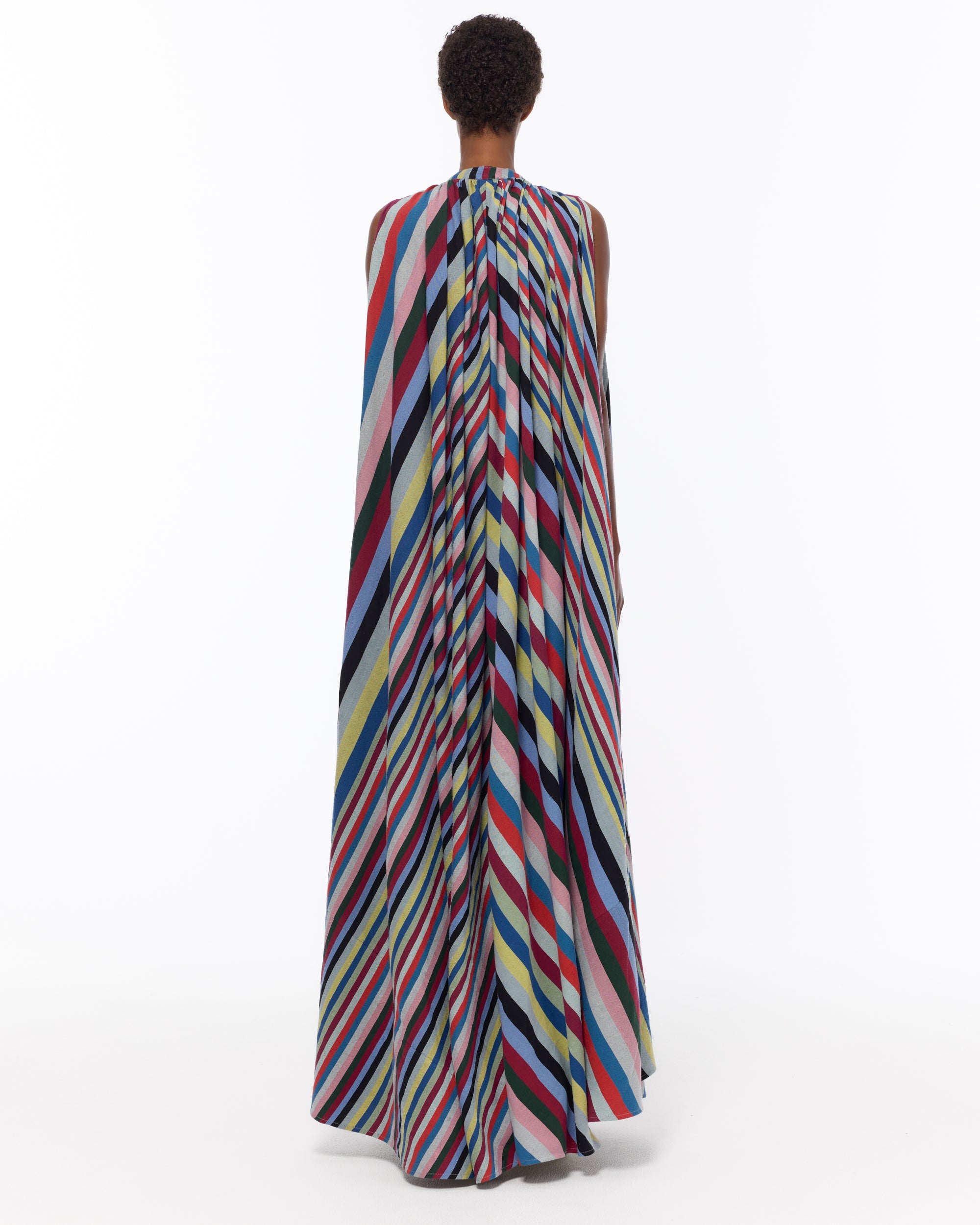 The Cape Dress : Multicolor Stripe