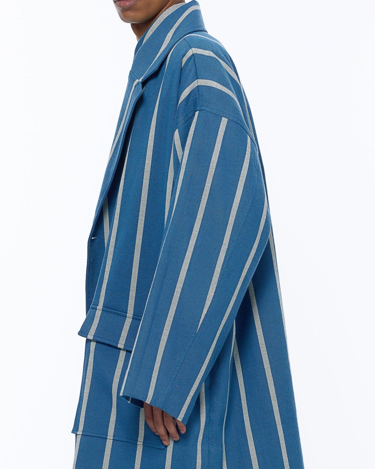 The Cropped Blanket Coat : Stripe 53