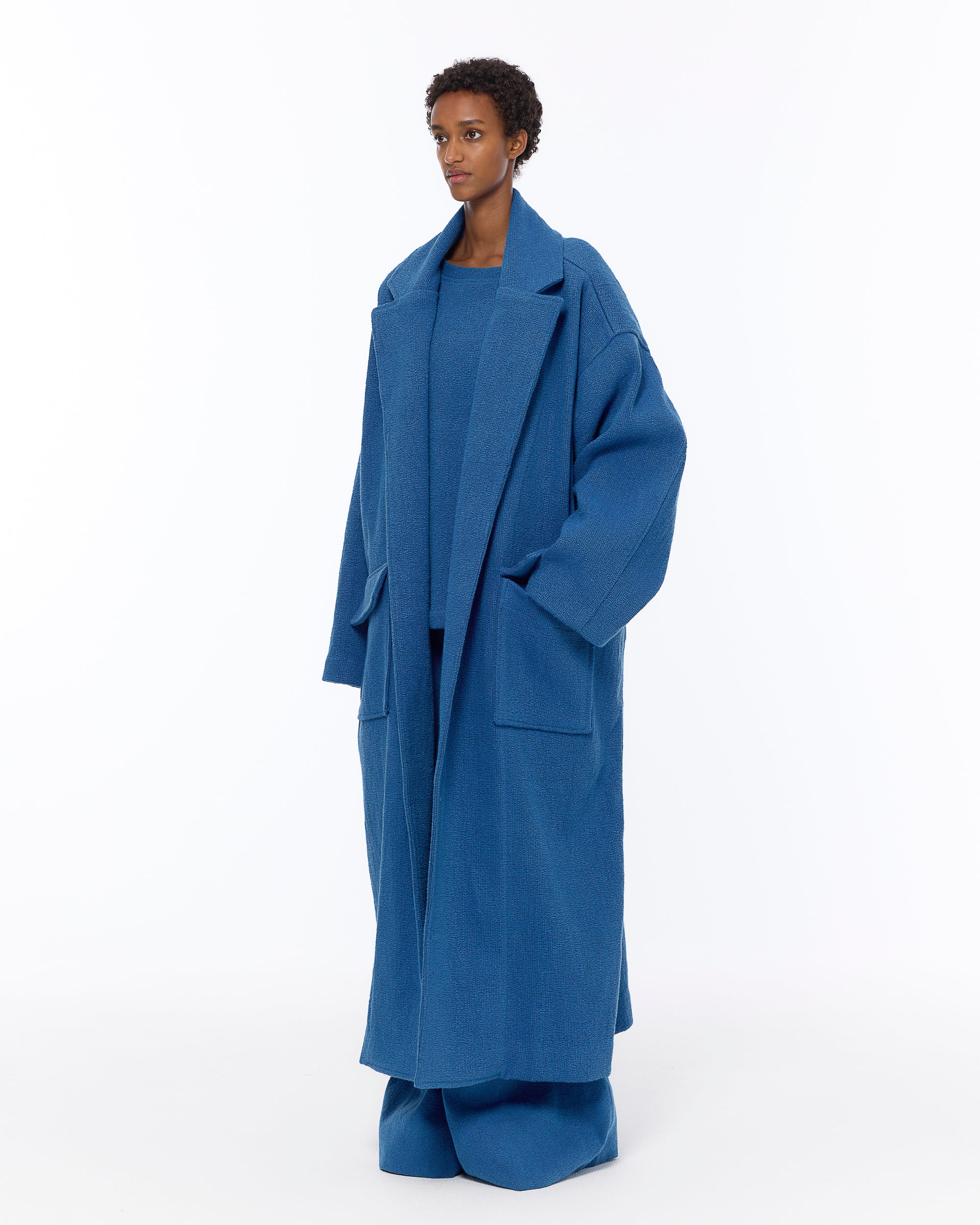 The Blanket Coat : French Blue Boucle