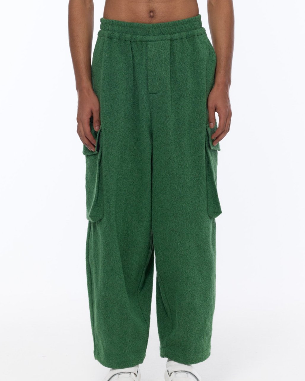 The Cargo Pant : Eden Green Boucle