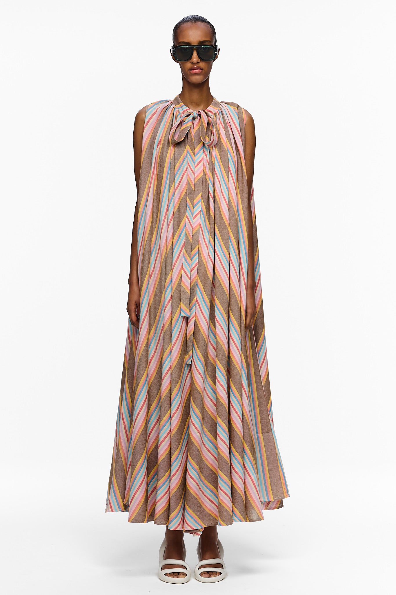 The Cape Dress - Stripe 77