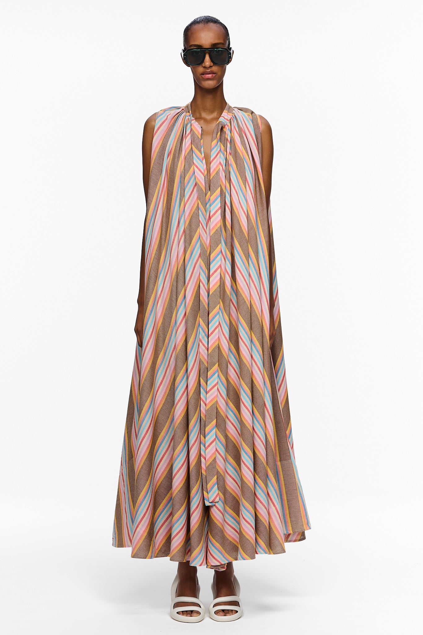 The Cape Dress - Stripe 77