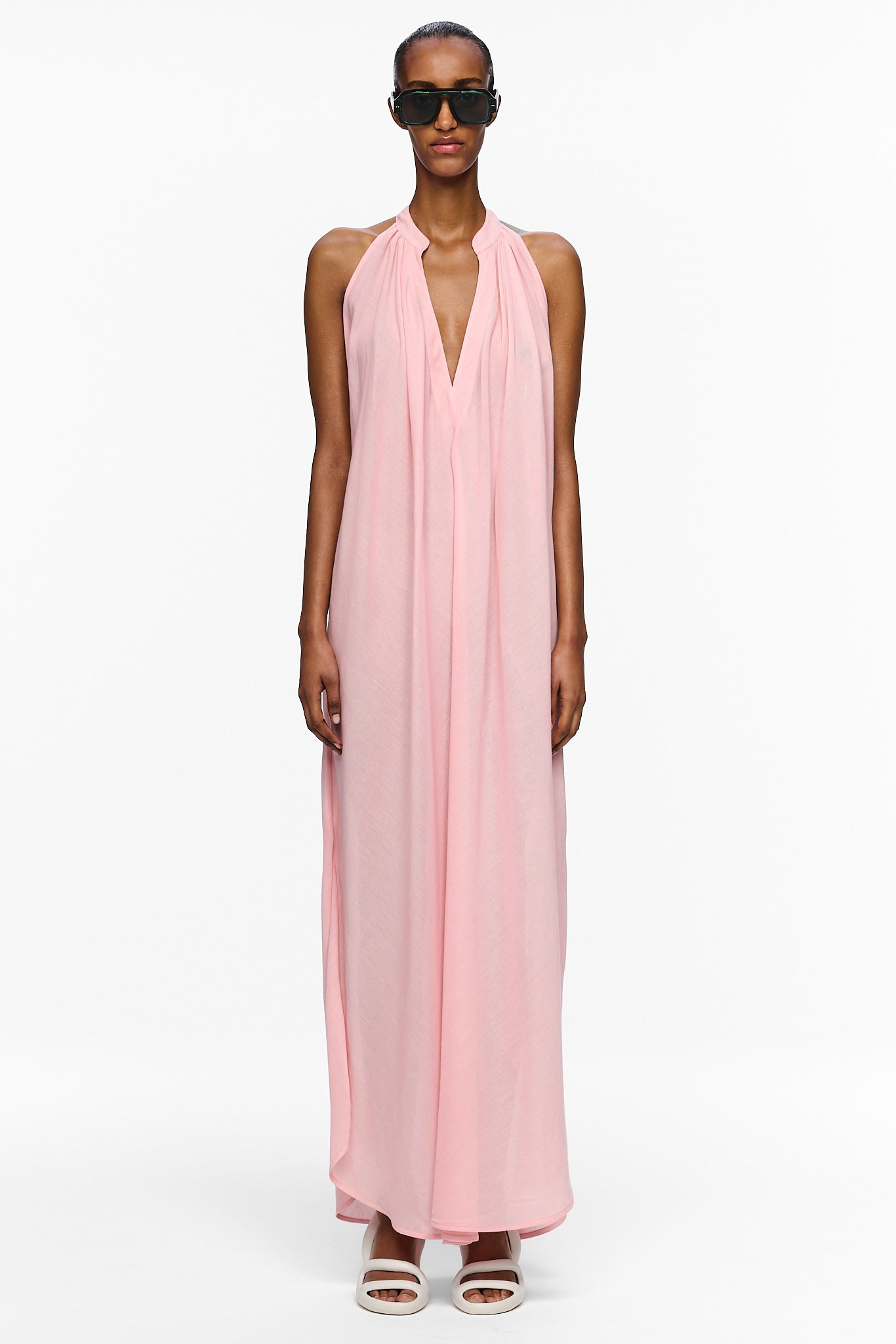 The Halter Dress - Cosmos Pink