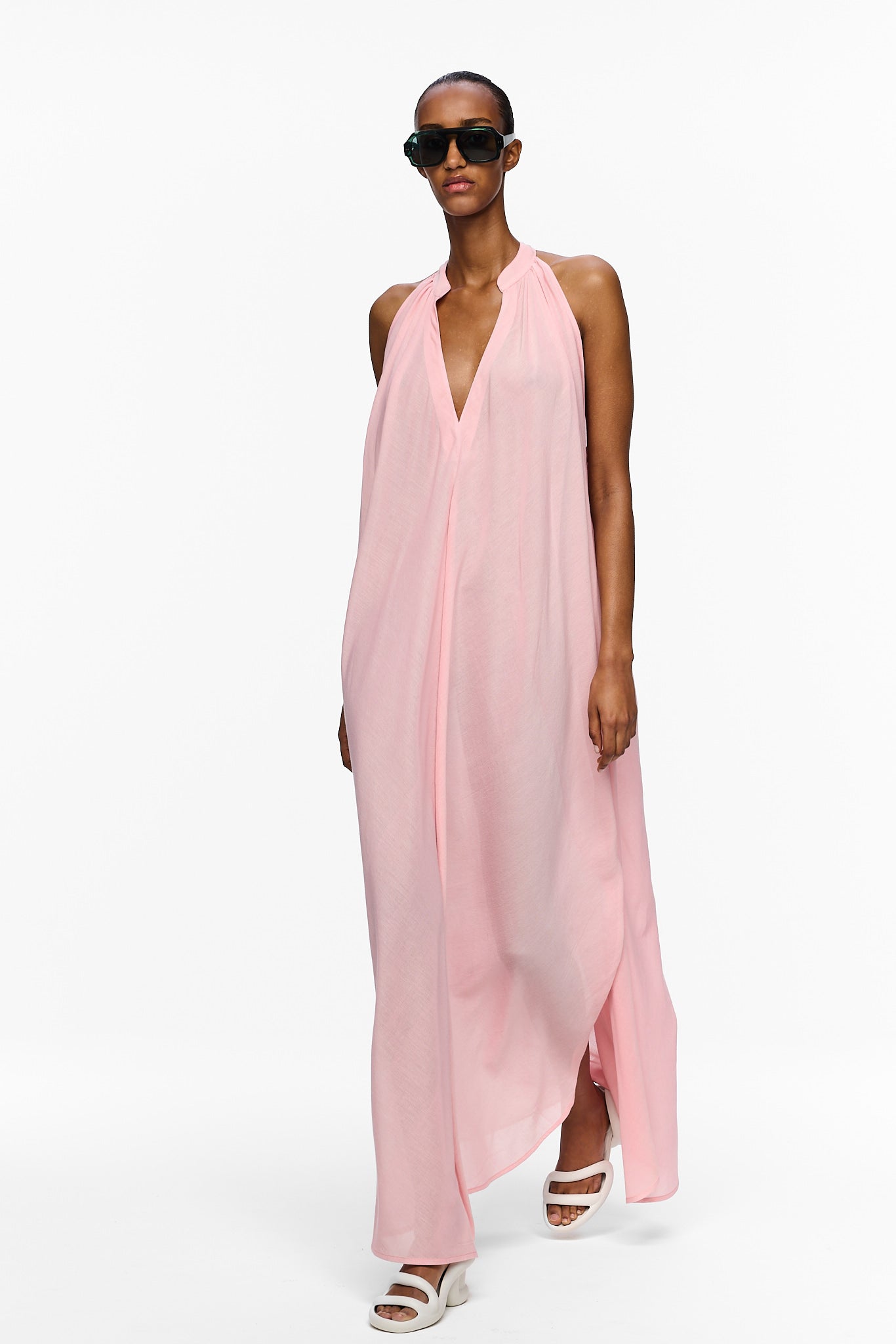 The Halter Dress - Cosmos Pink