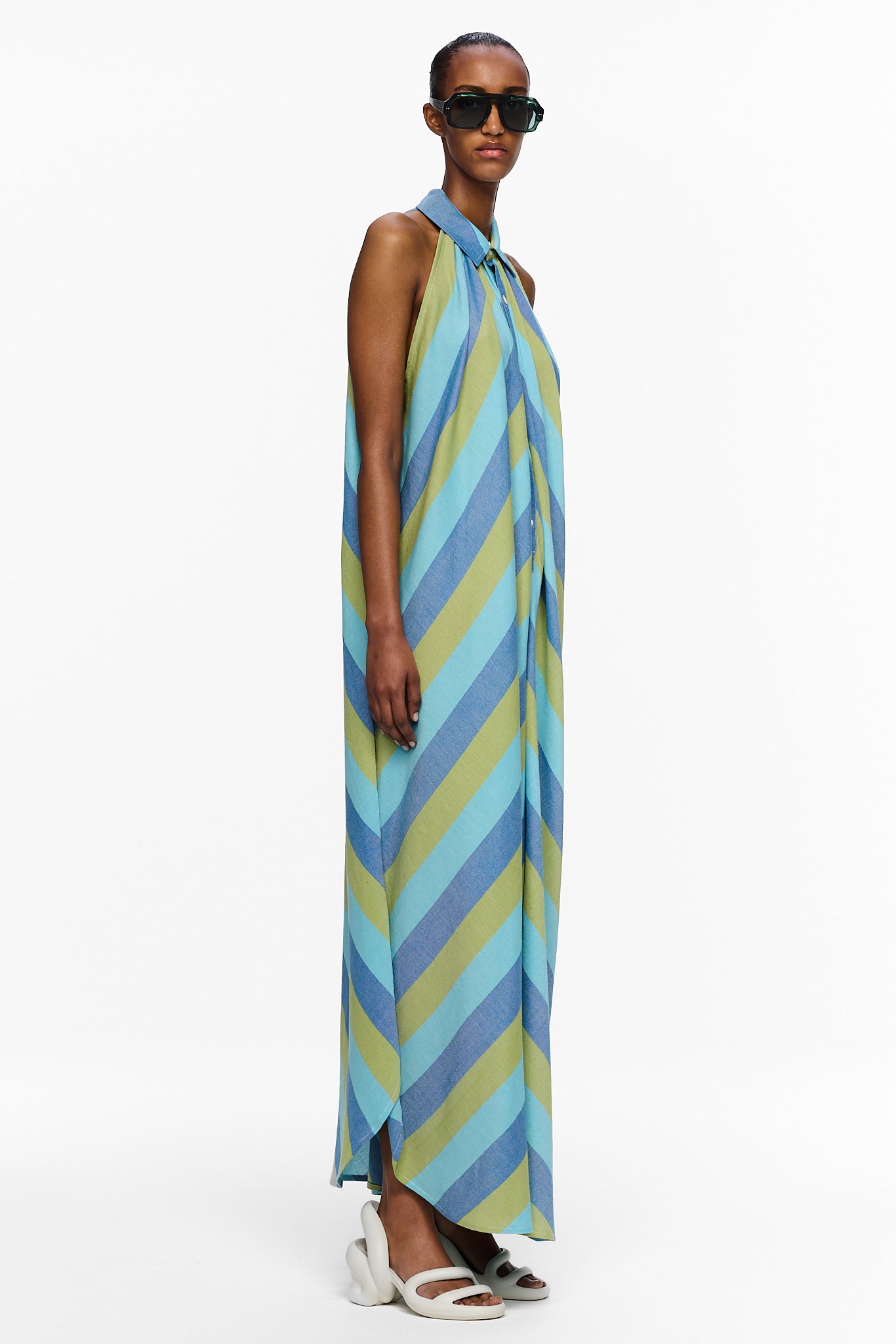 The Halter Dress - Stripe 55
