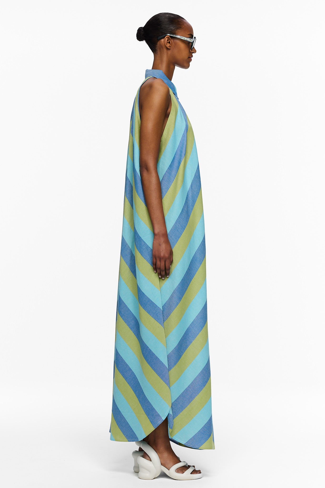 The Halter Dress - Stripe 55