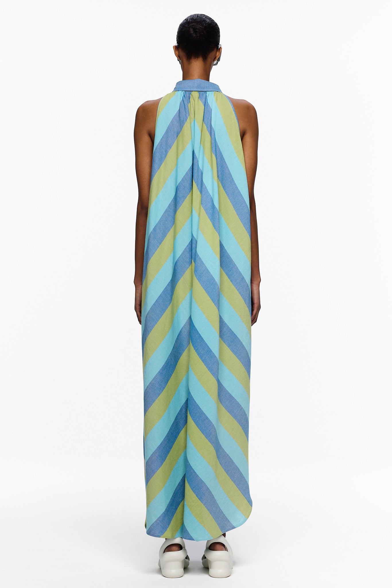 The Halter Dress - Stripe 55