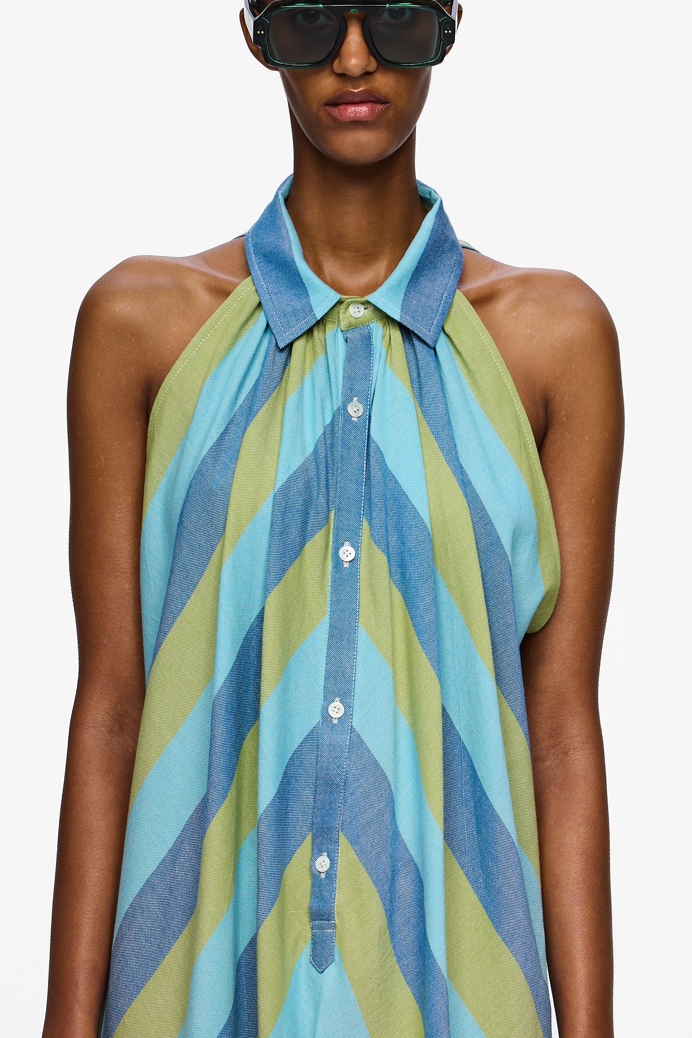 The Halter Dress - Stripe 55