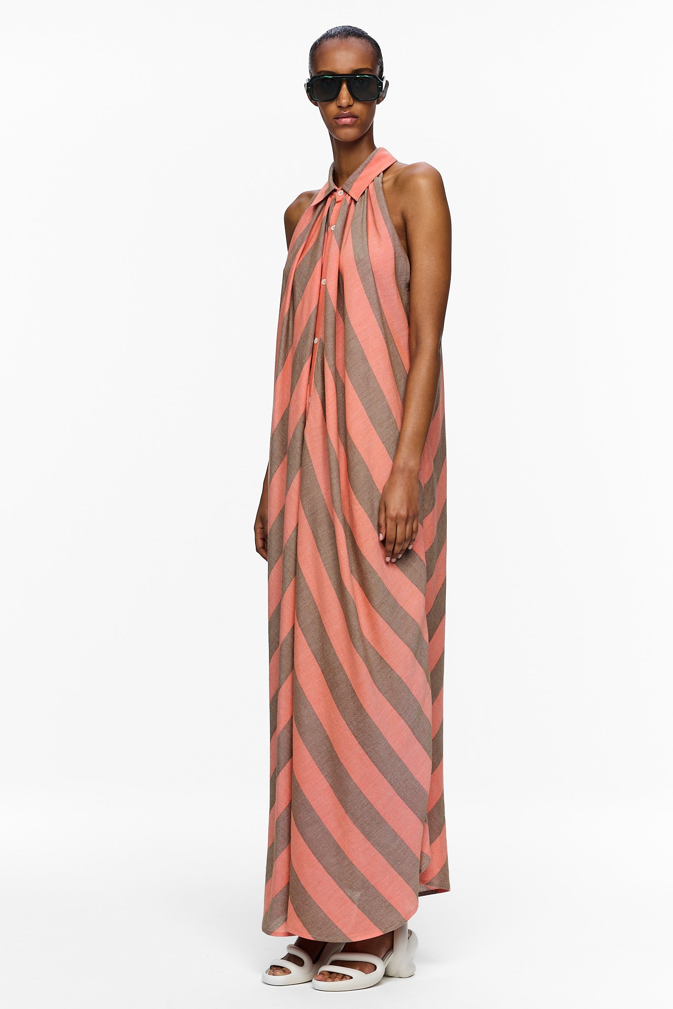 The Halter Dress - Stripe 62
