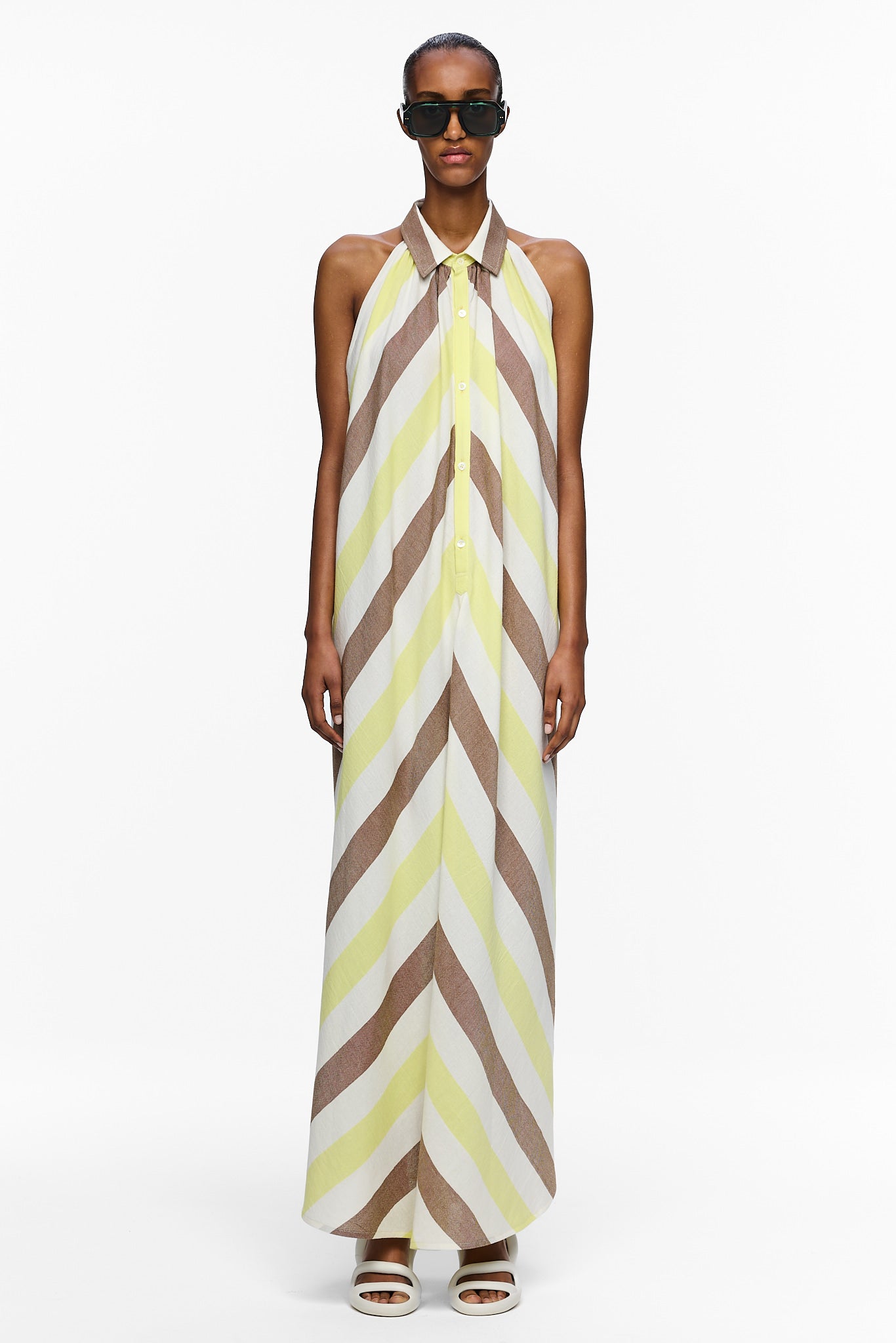 The Halter Dress - Stripe 19