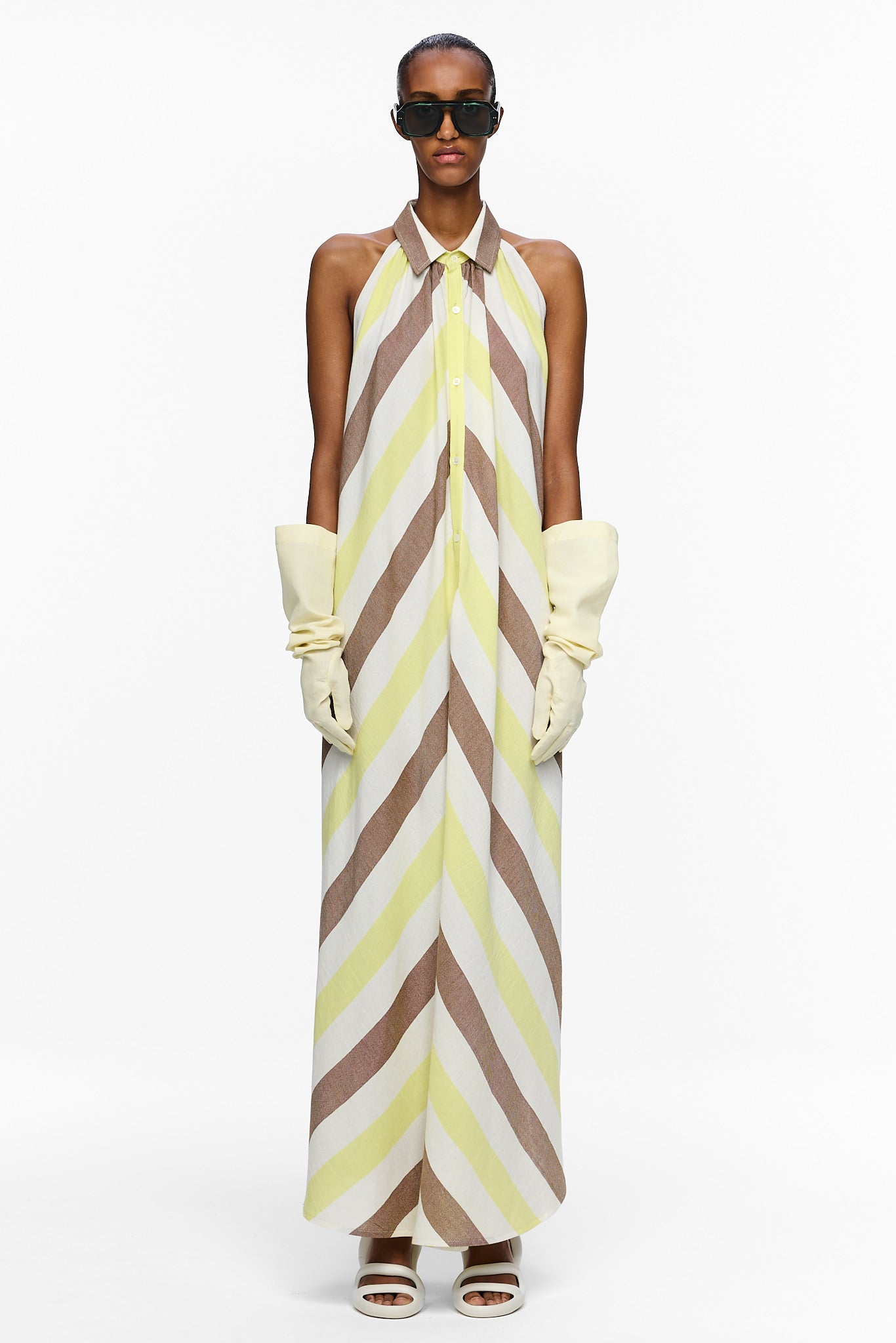 The Halter Dress - Stripe 19