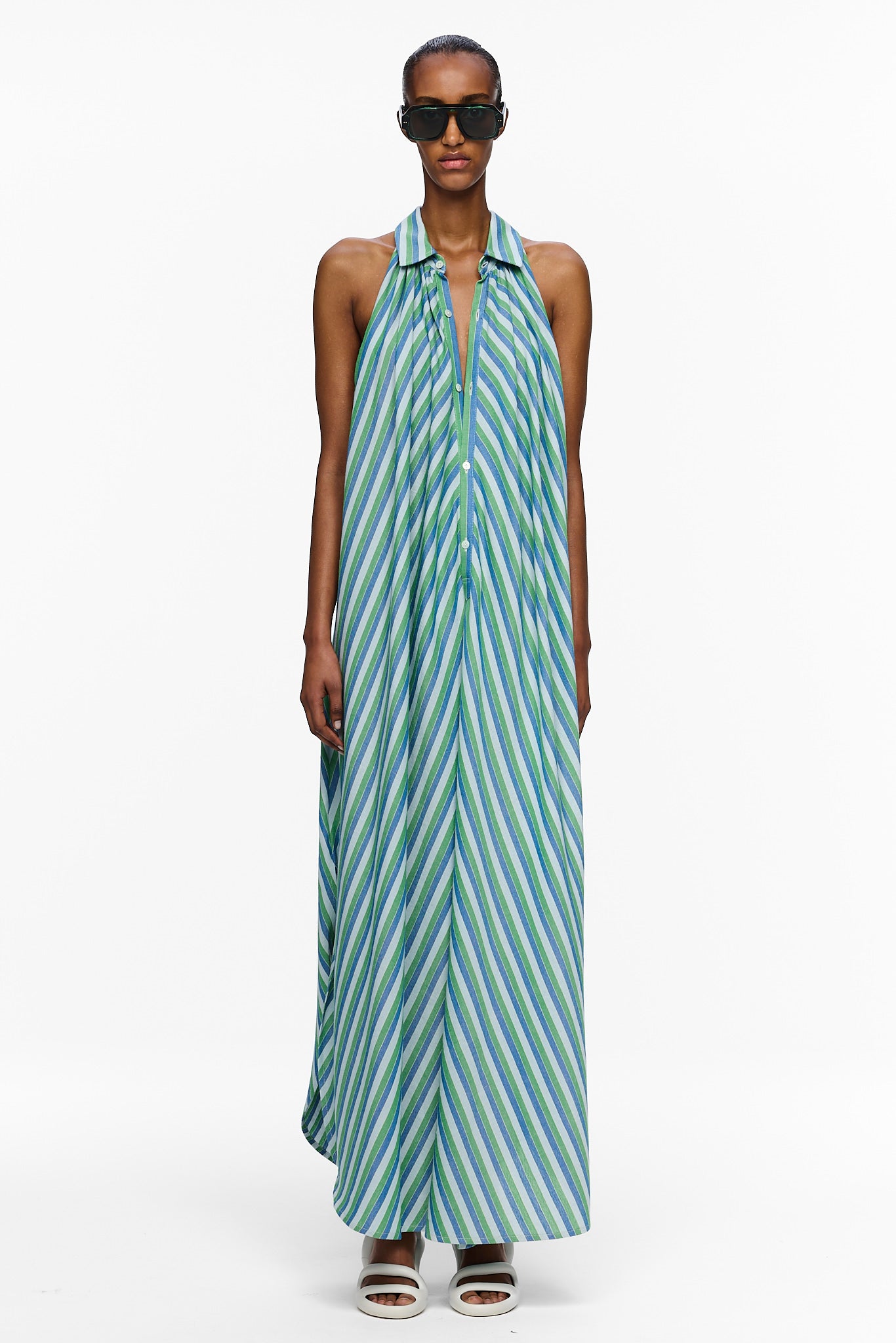 The Halter Dress - Stripe 67