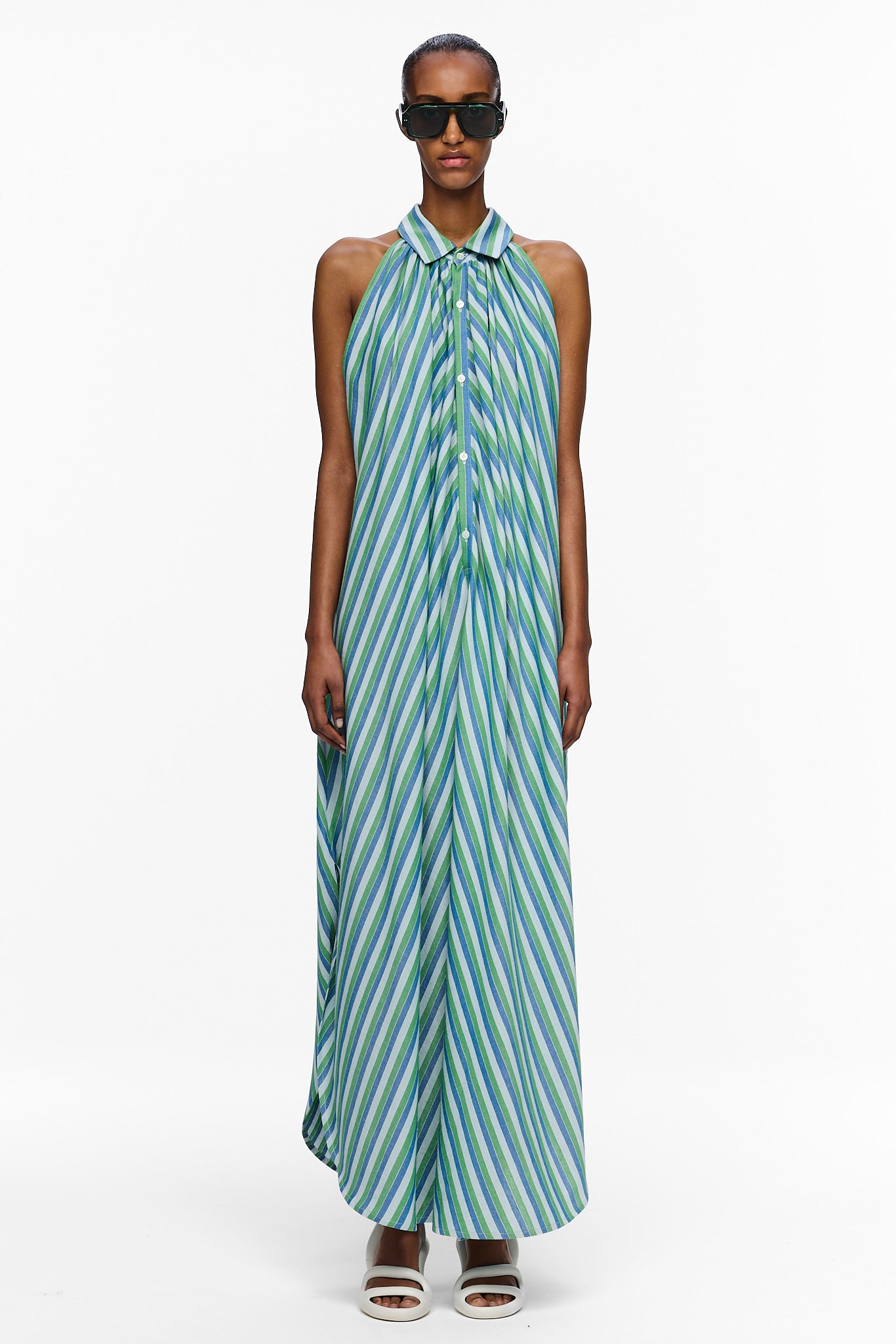 The Halter Dress - Stripe 67