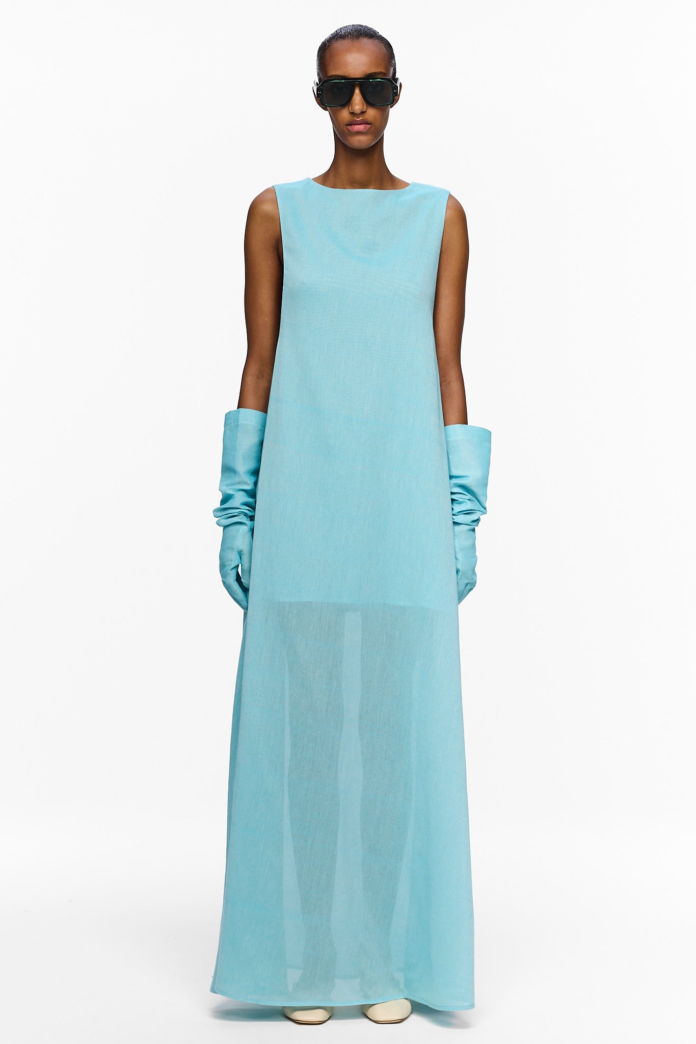 The Column Dress - Blue Ciel