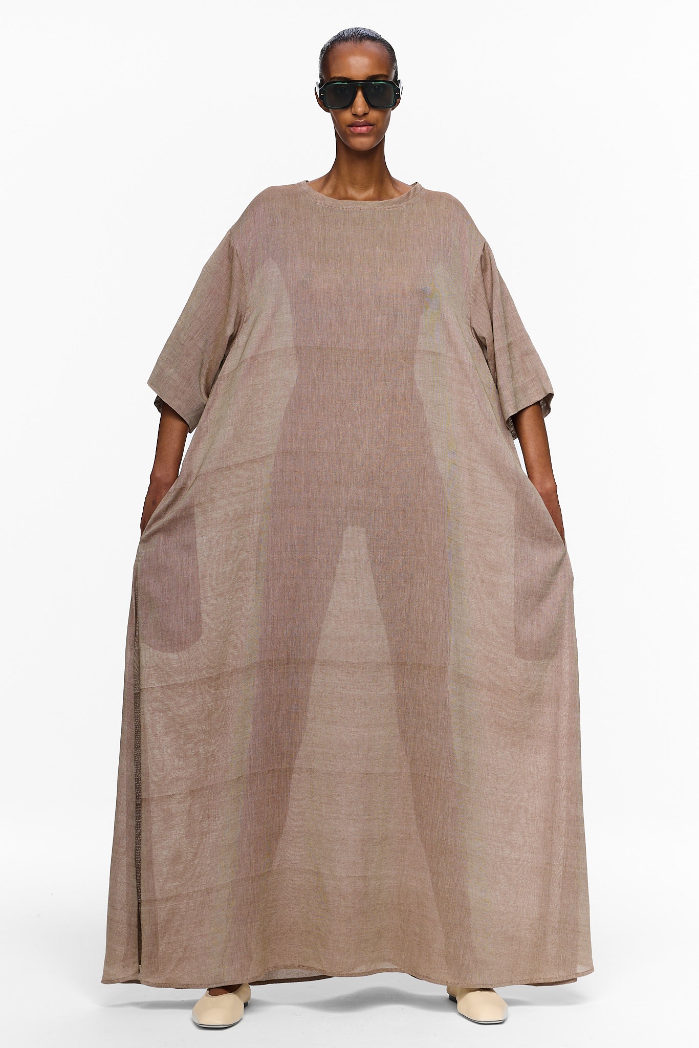 chocolate brown shirt dress Peyton Three Quarter Sleeve Brushed Shirt Dress Maxi Chocolate Torte