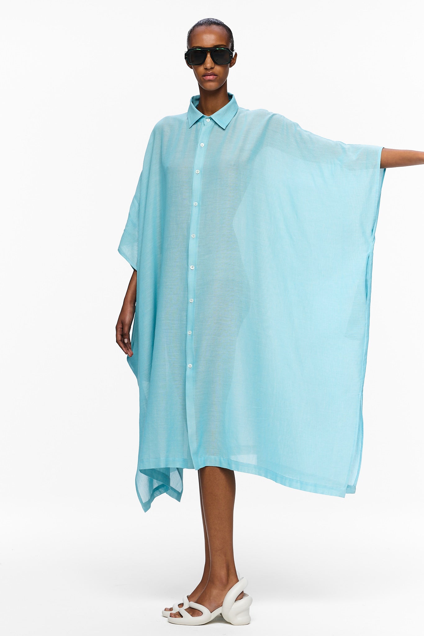 The Sleeveless Caftan - Blue Ciel